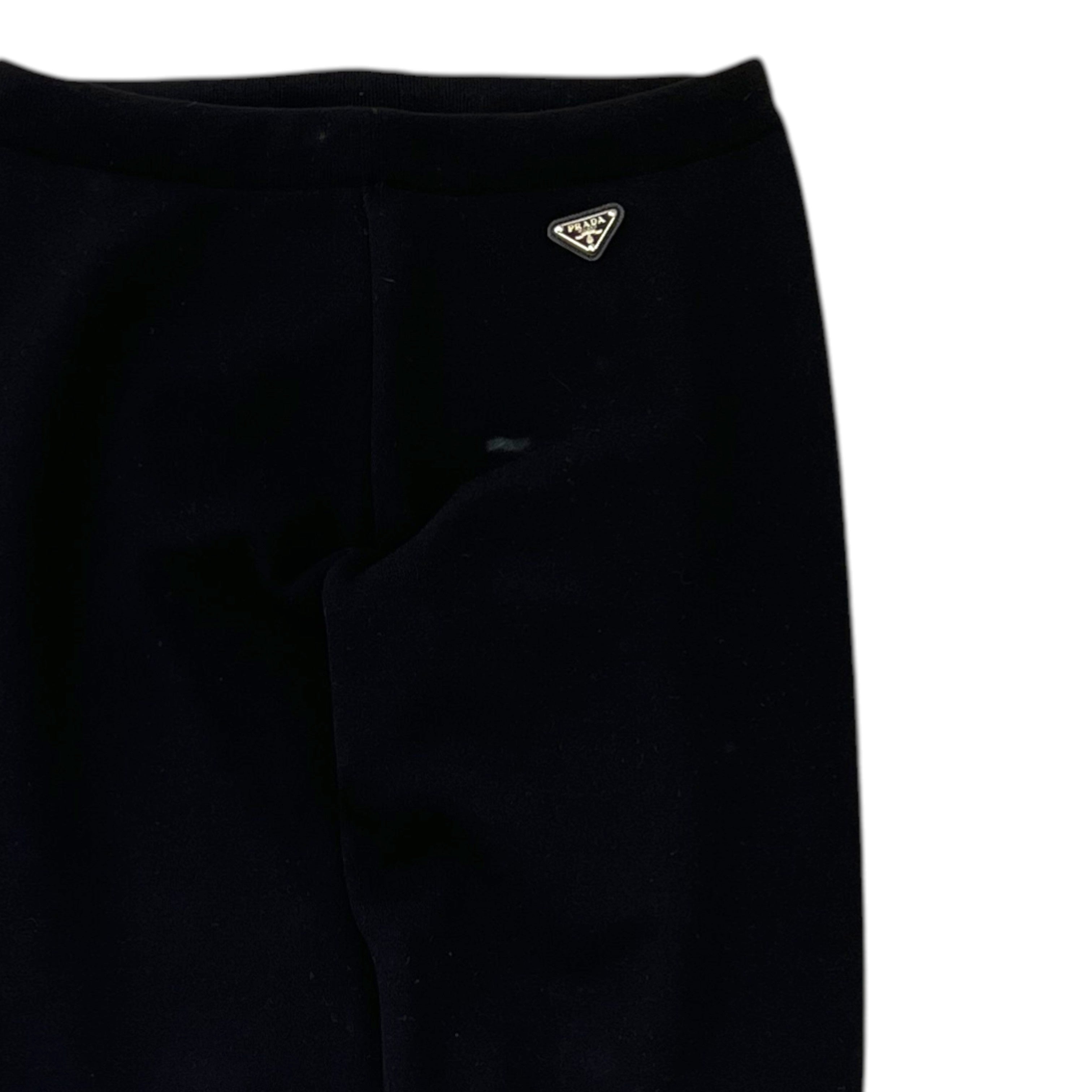 Women's Plaque Logo Leggings Black Size FR 40 / UK 12