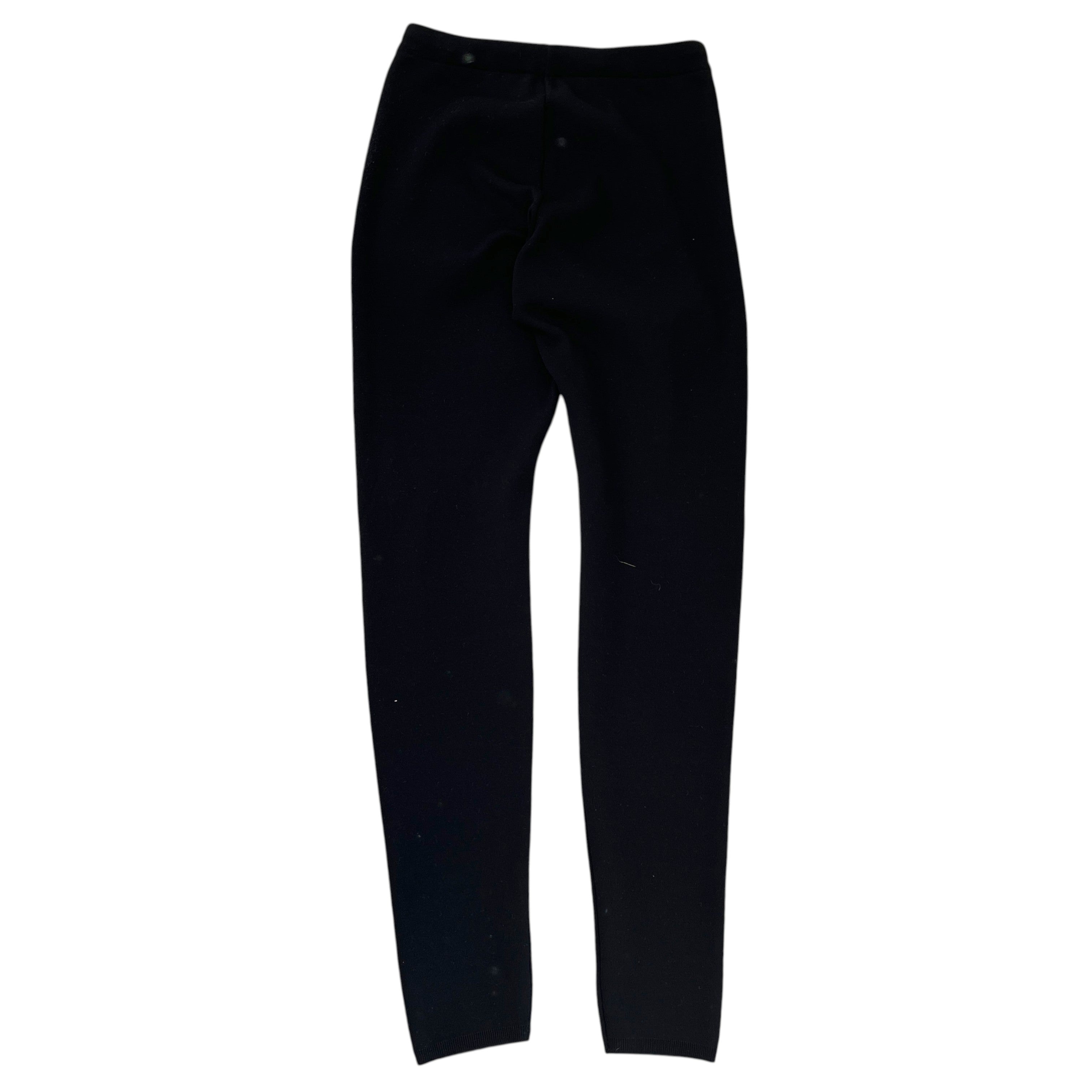 Women's Plaque Logo Leggings Black Size FR 40 / UK 12