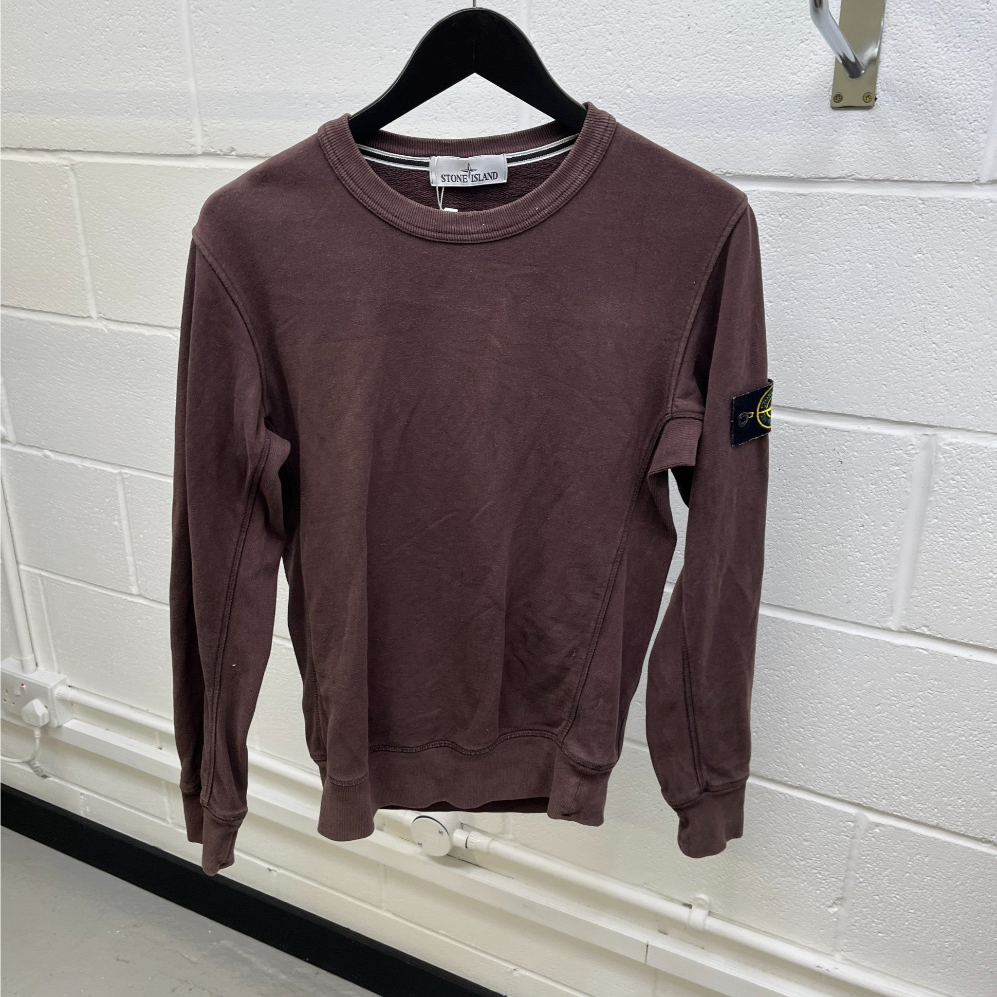 Men's Applique Logo Jumper Burgundy Size S