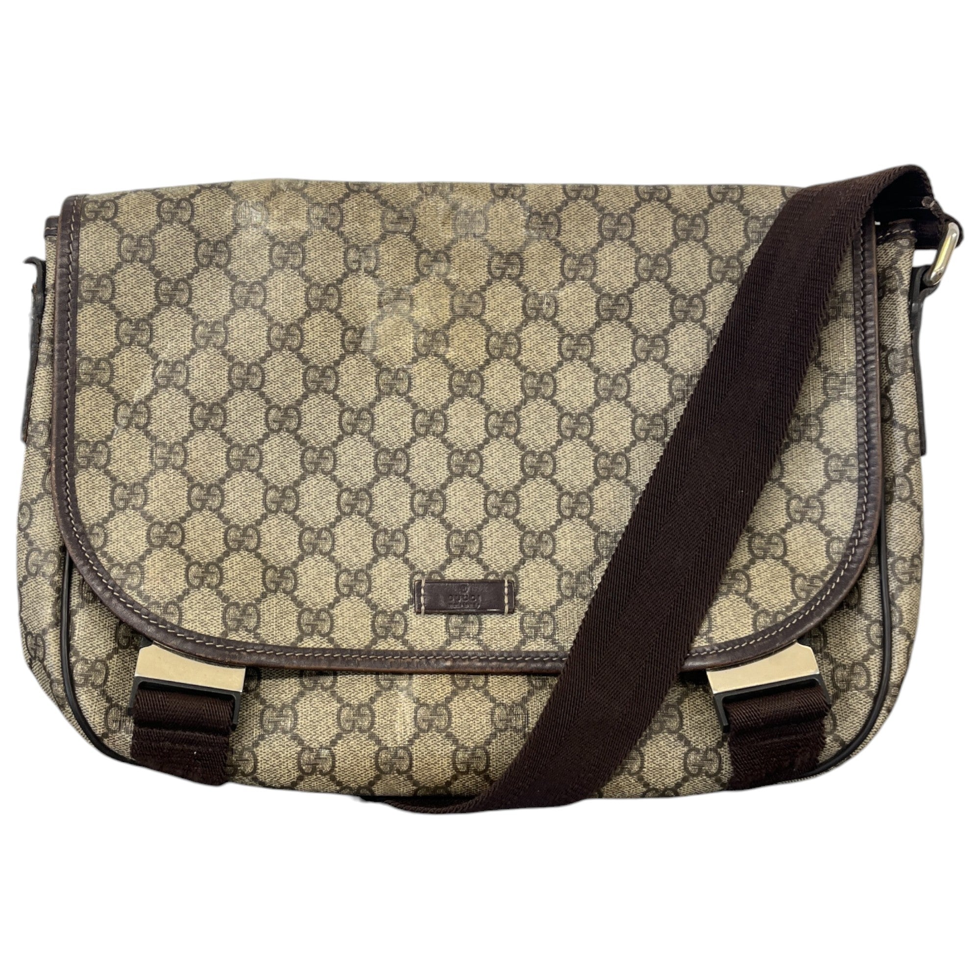Men's Gg Supreme Messenger Bag Brown