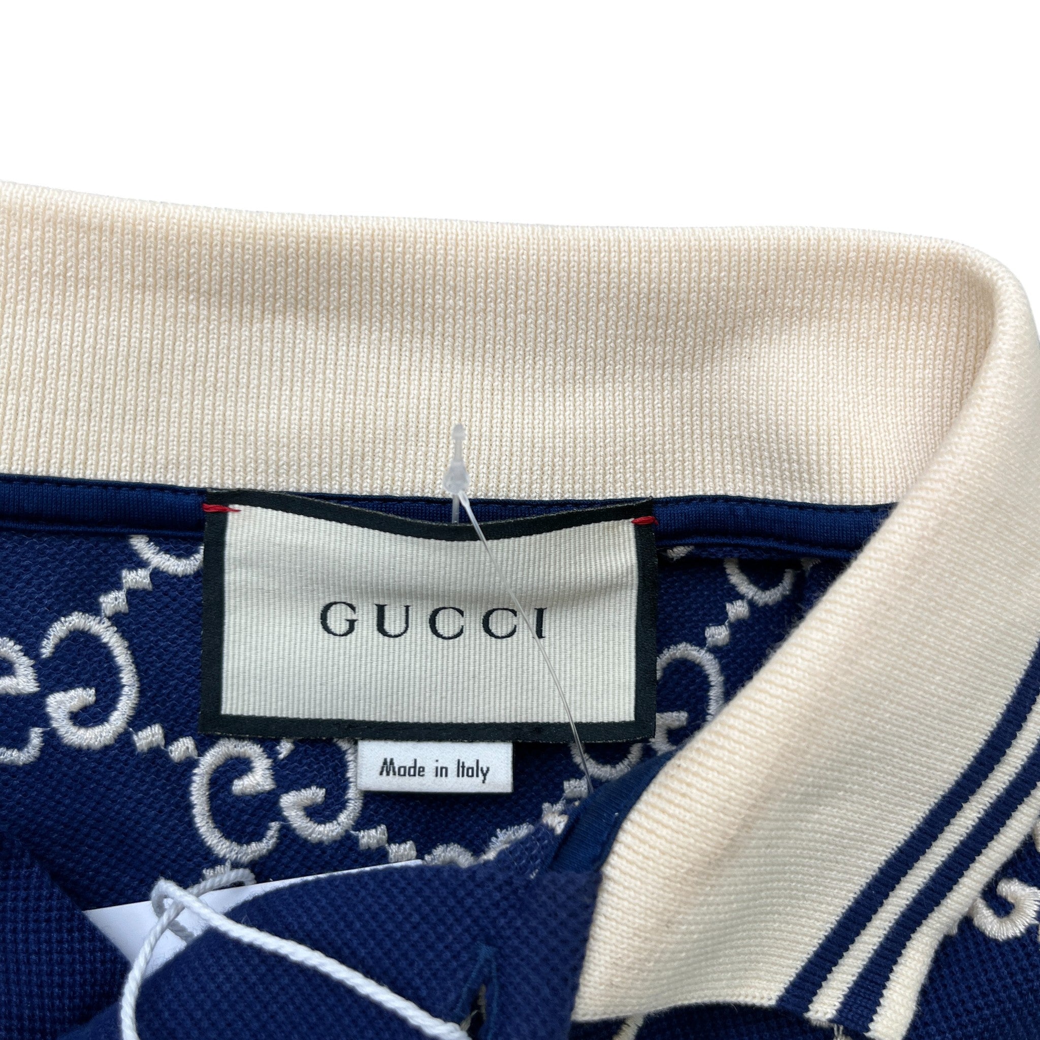 Men's Gg Jacquard Polo Shirt Blue Size S