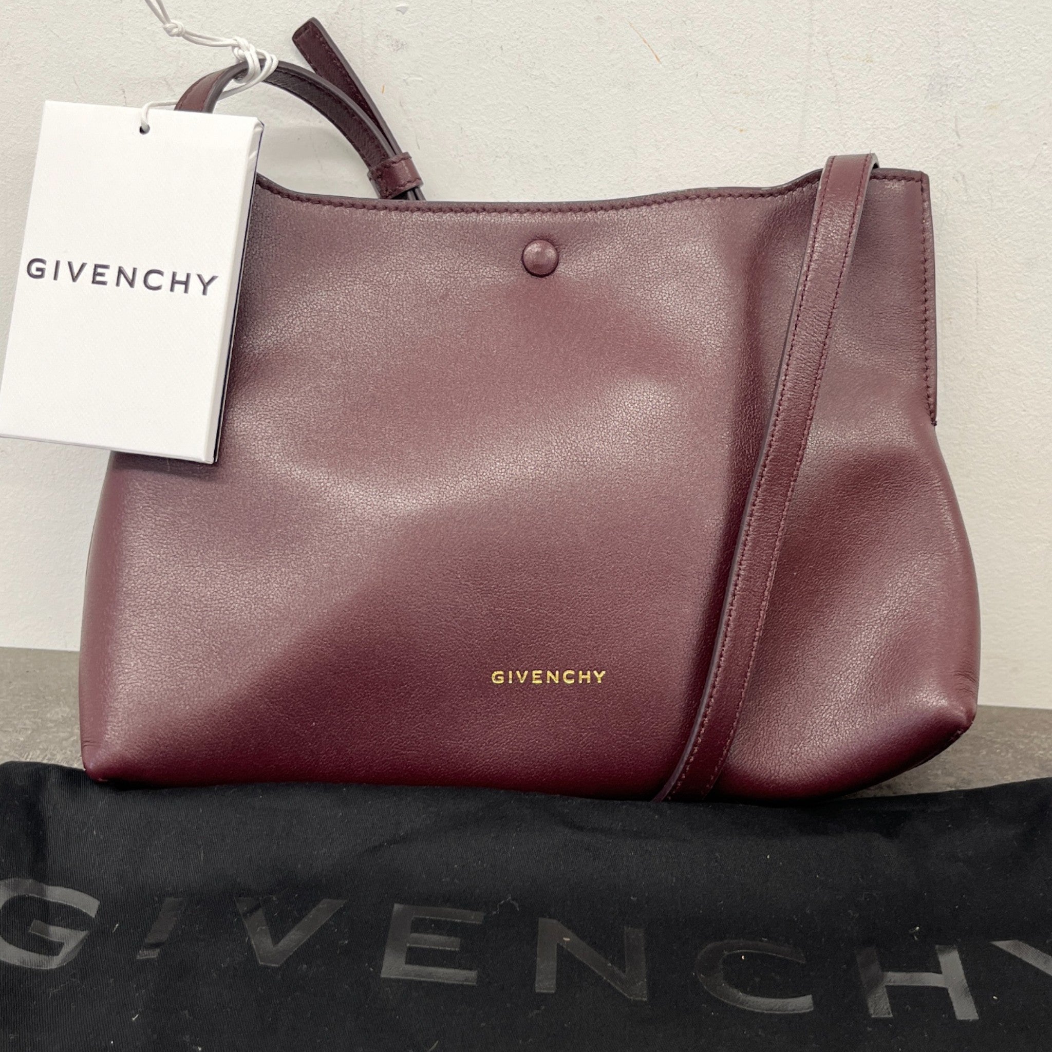 Women's Folded Pochette Shoulder Bag Burgundy