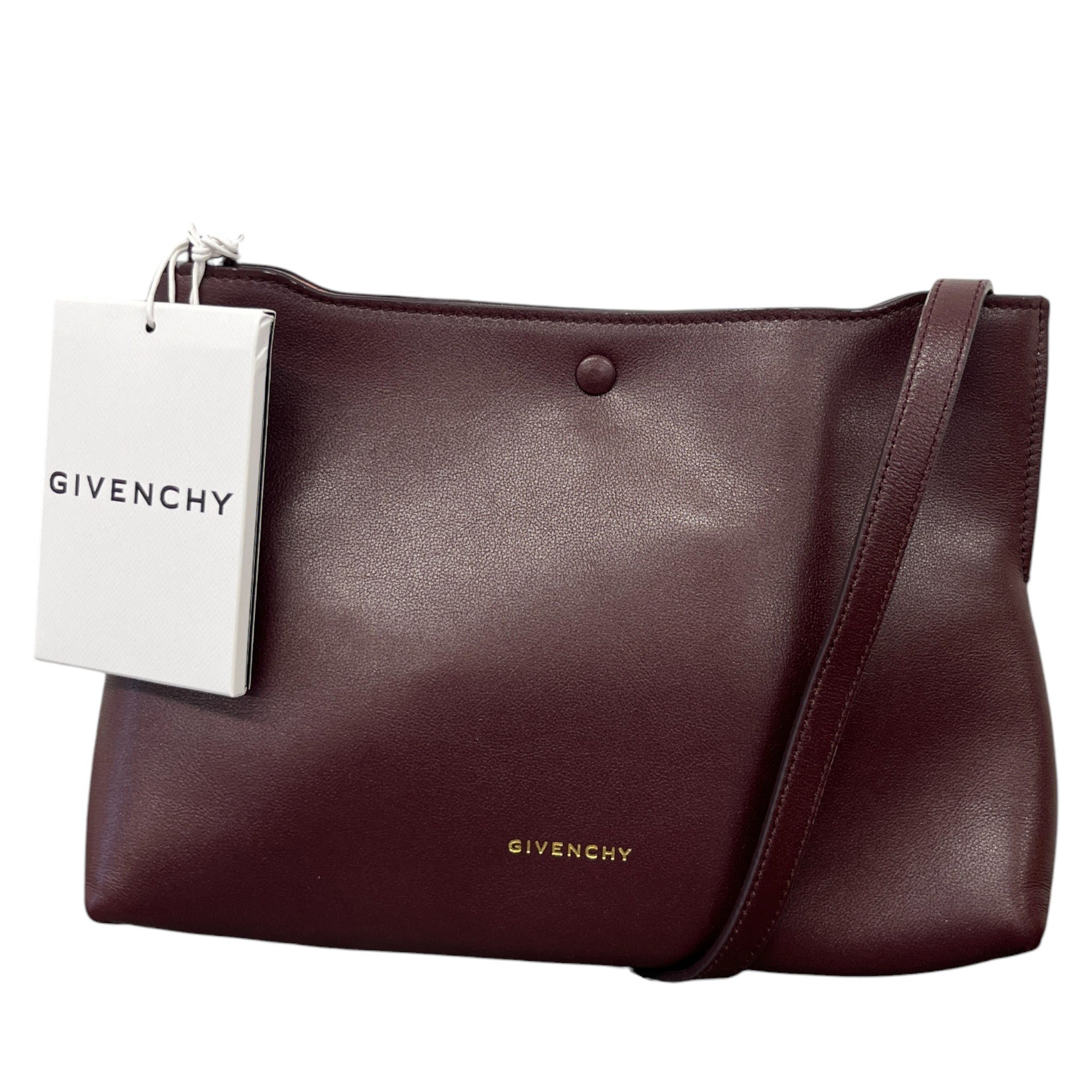 Women's Folded Pochette Shoulder Bag Burgundy