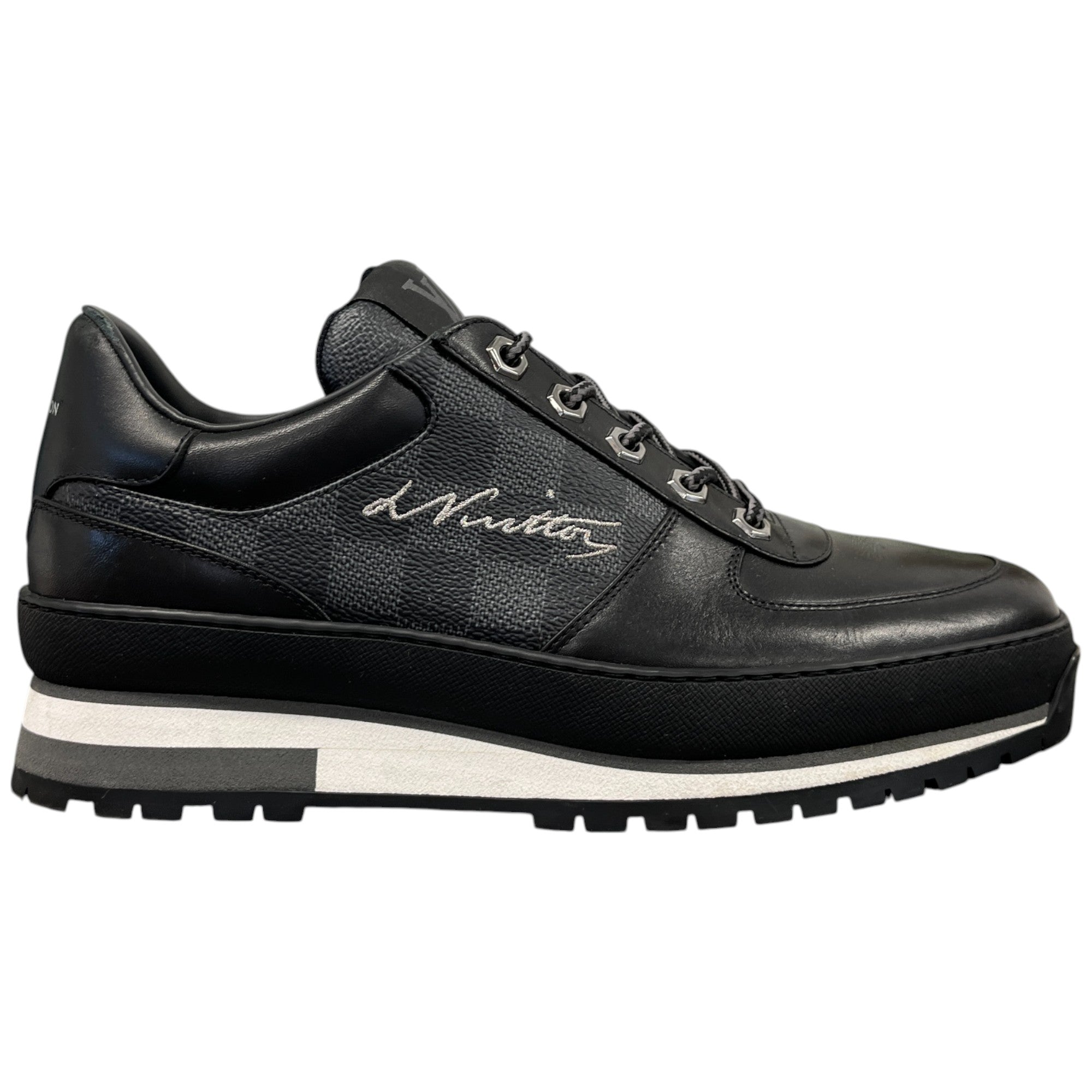 Men's Damier Graphite Harlem Low Trainers Black Size EU 40 / UK 6