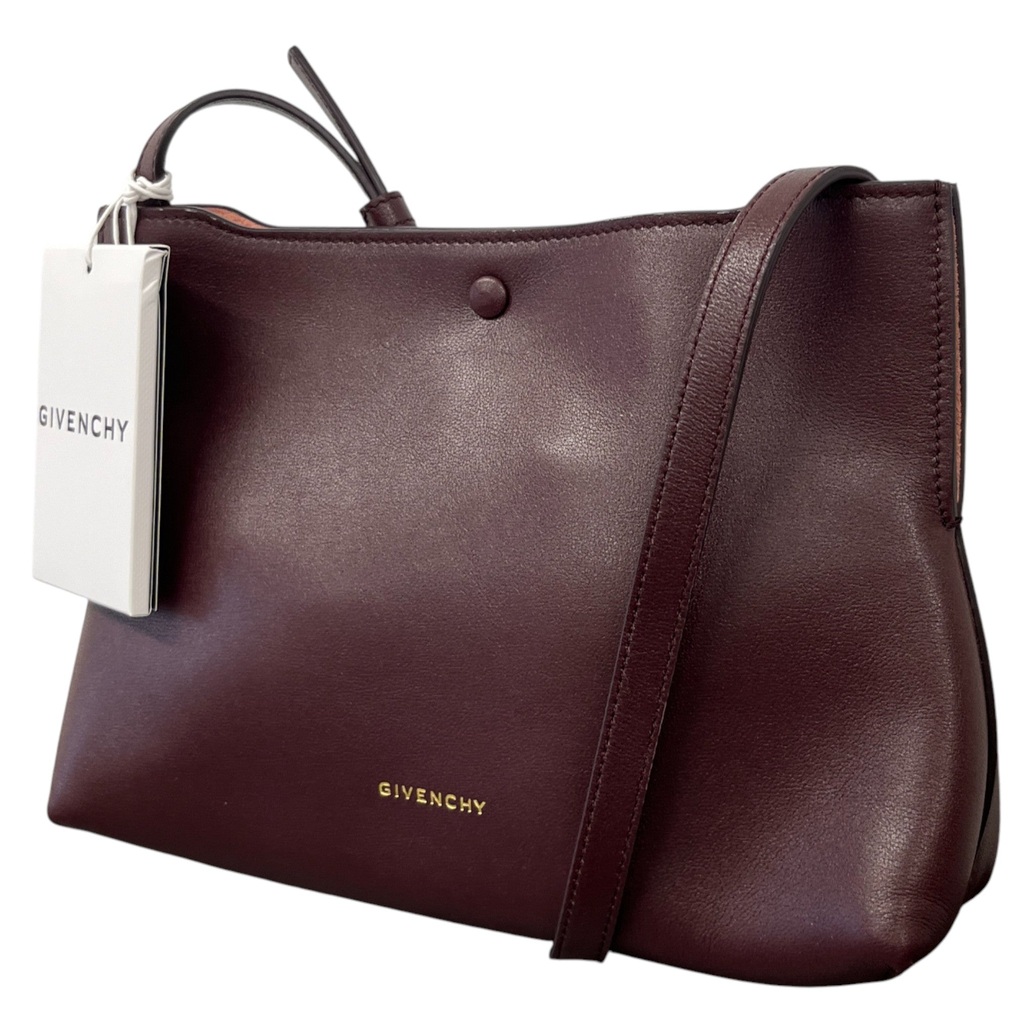 Women's Folded Pochette Shoulder Bag Burgundy