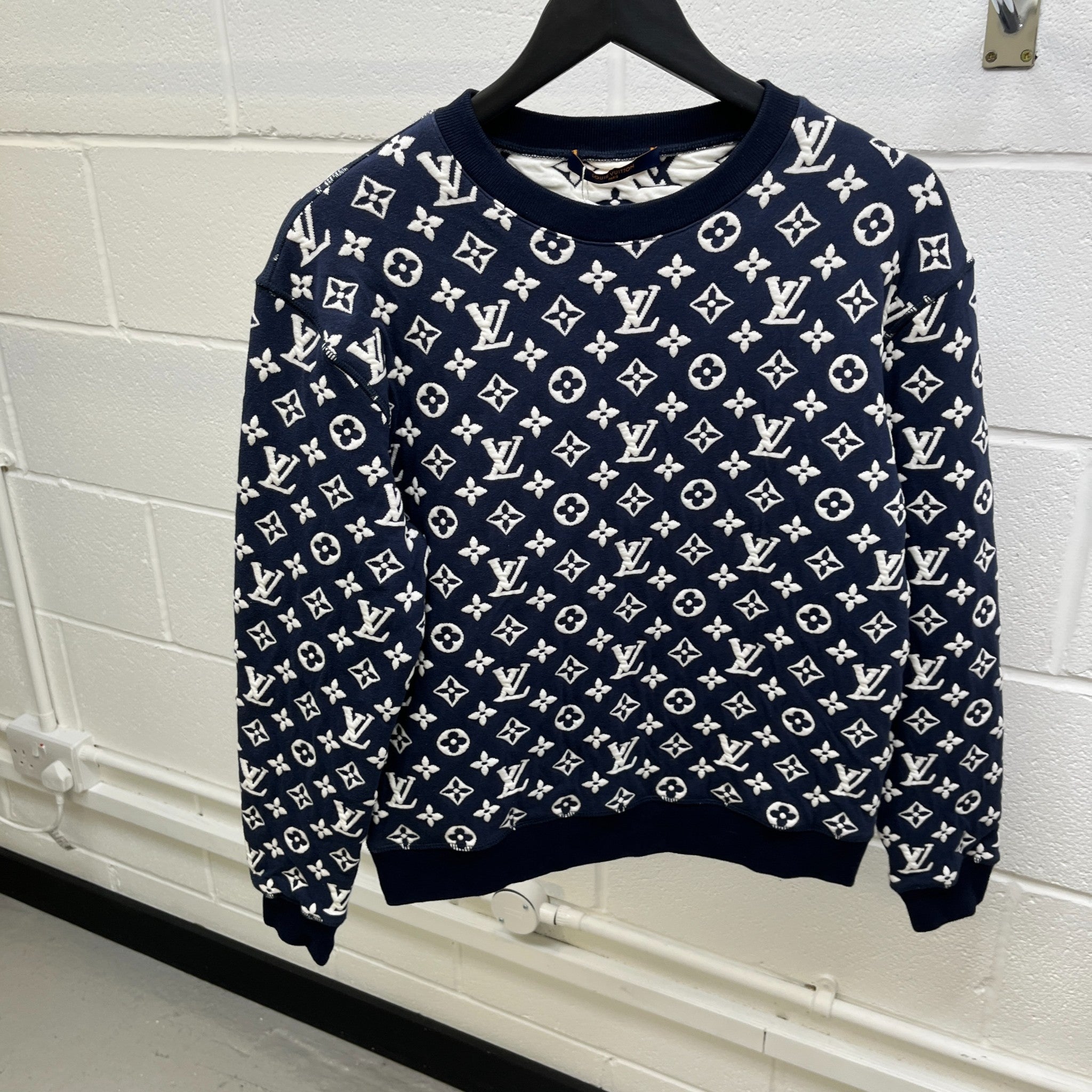 Men's Monogram Sweatshirt Navy Size XS