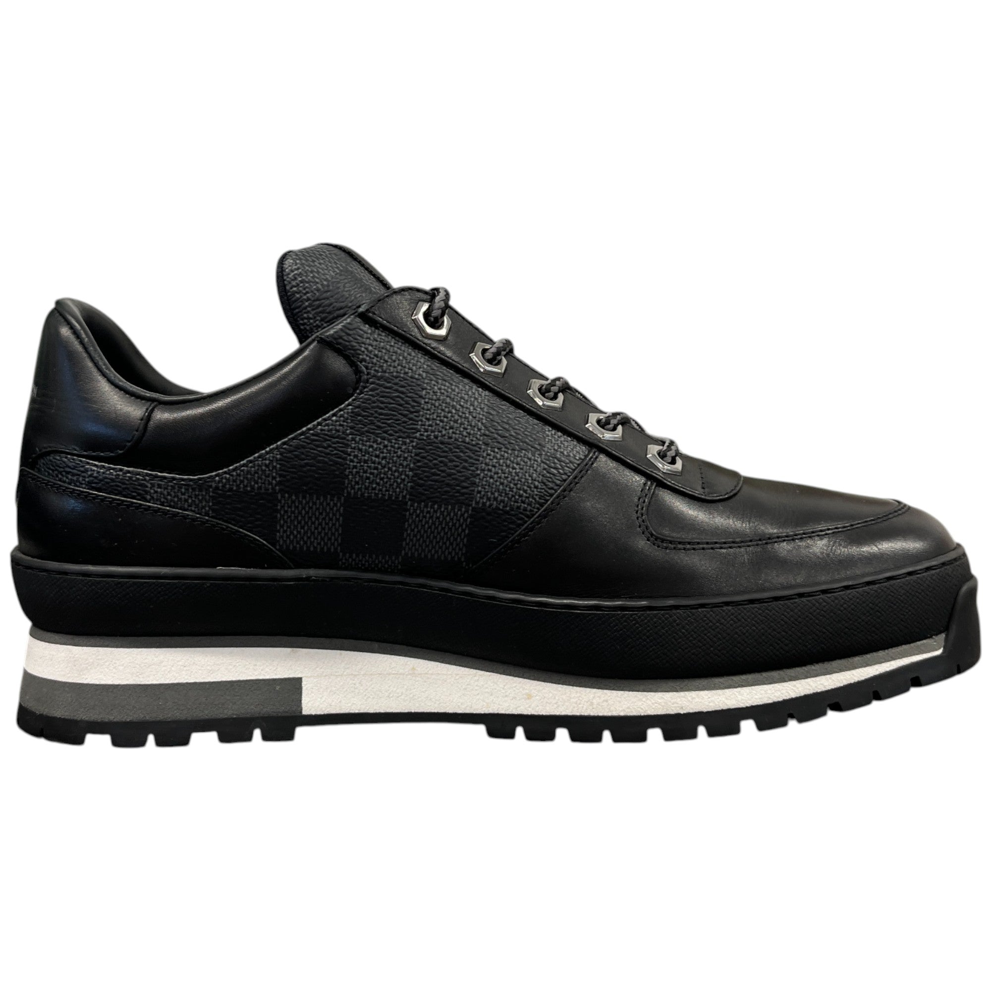 Men's Damier Graphite Harlem Low Trainers Black Size EU 40 / UK 6