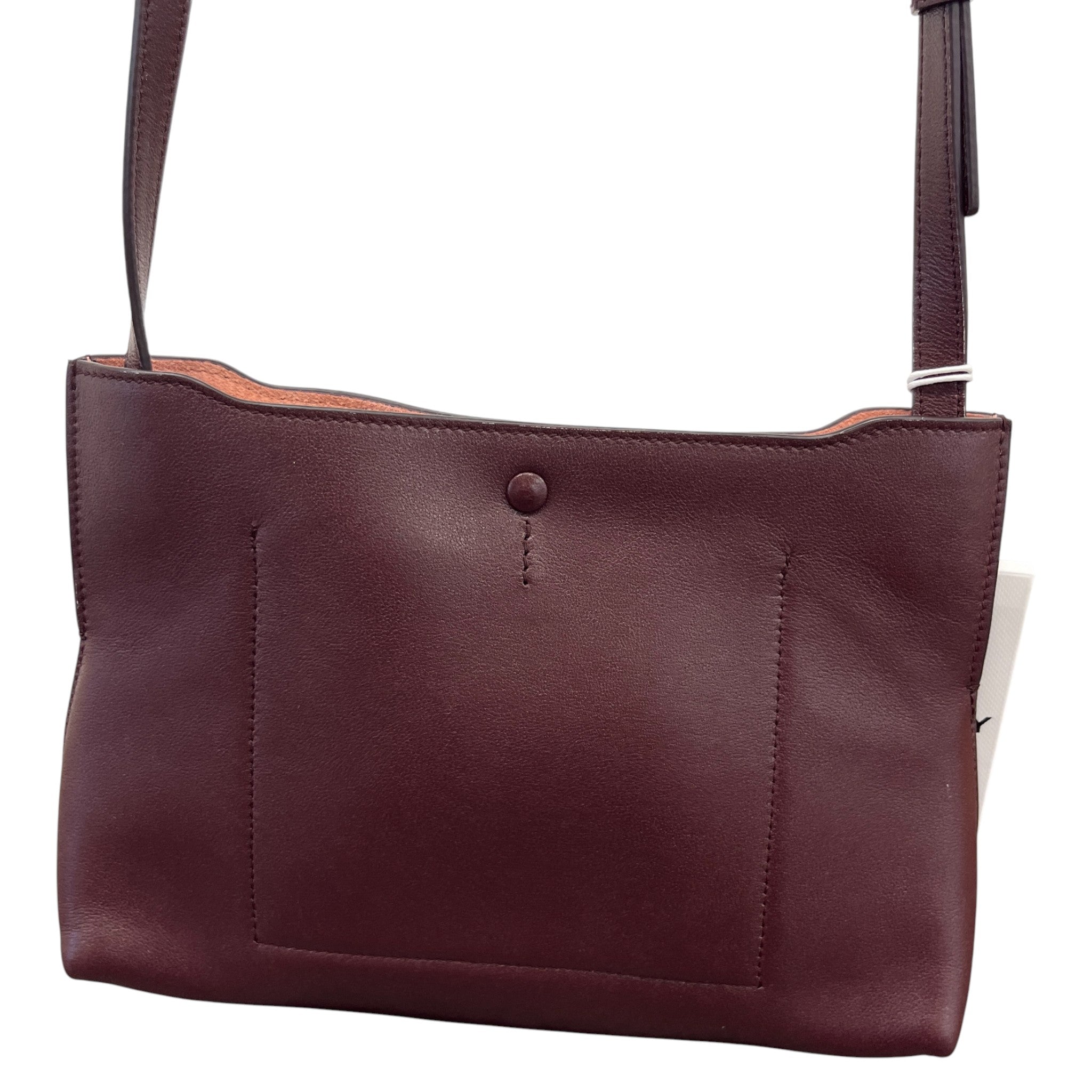Women's Folded Pochette Shoulder Bag Burgundy