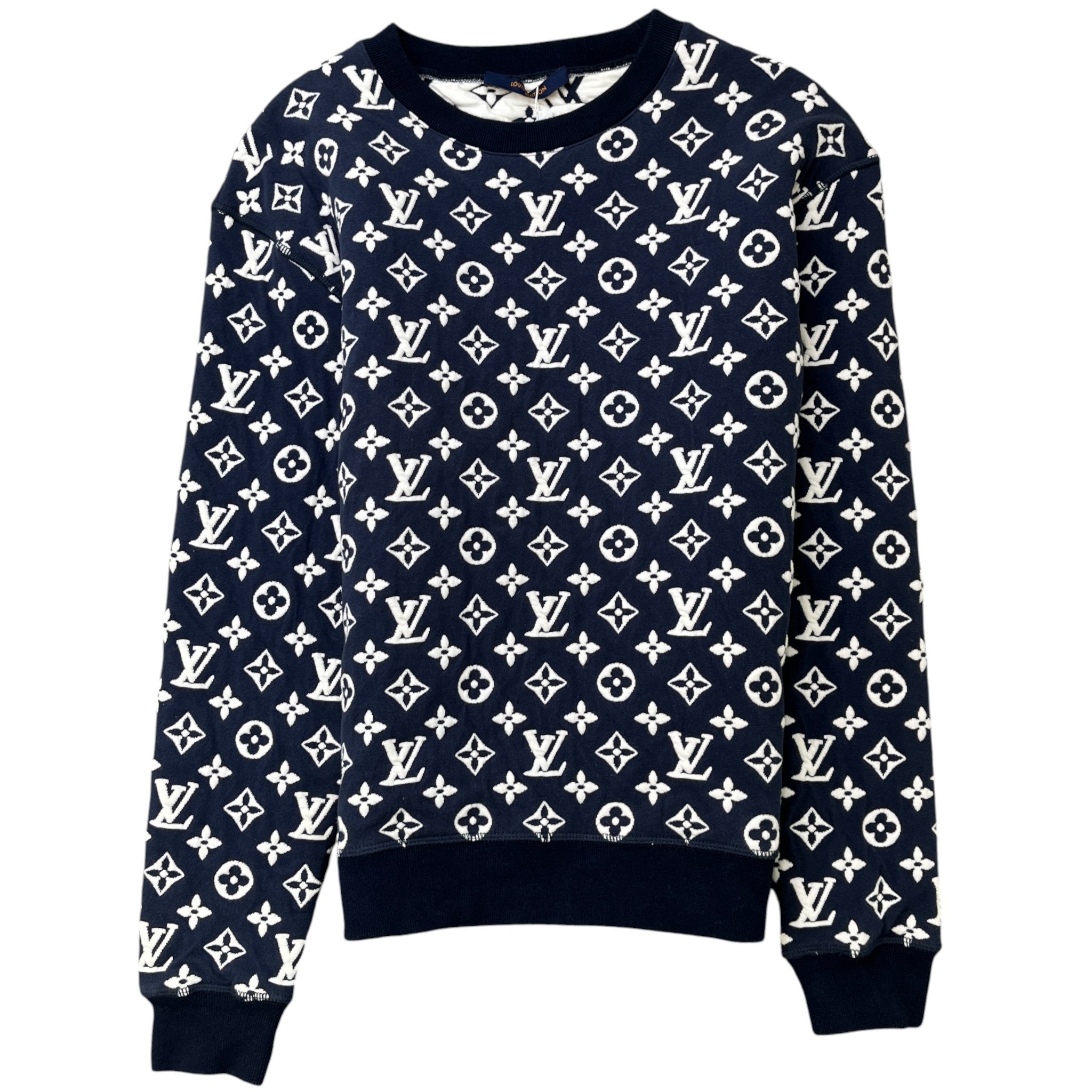 Men's Monogram Sweatshirt Navy Size XS