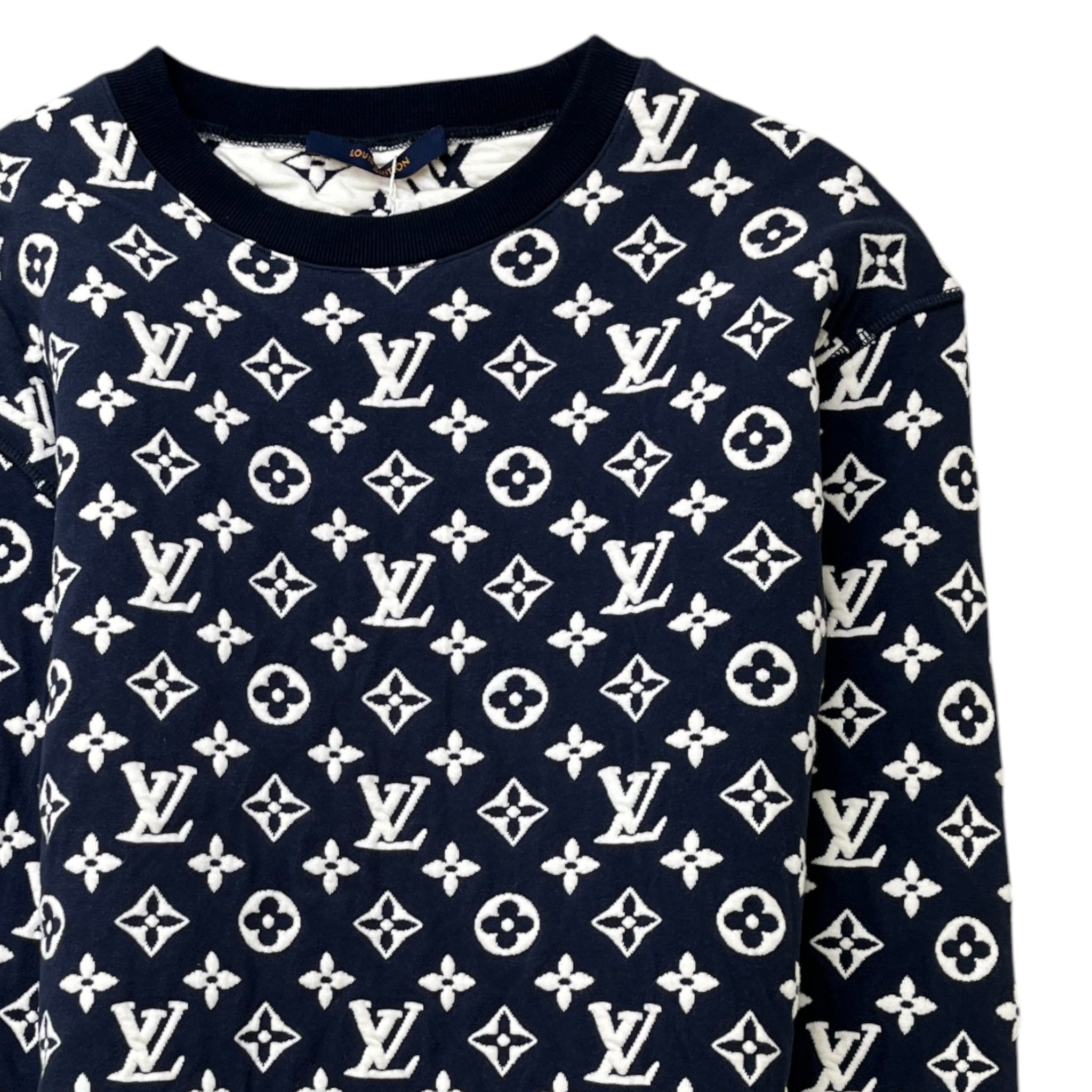 Men's Monogram Sweatshirt Navy Size XS