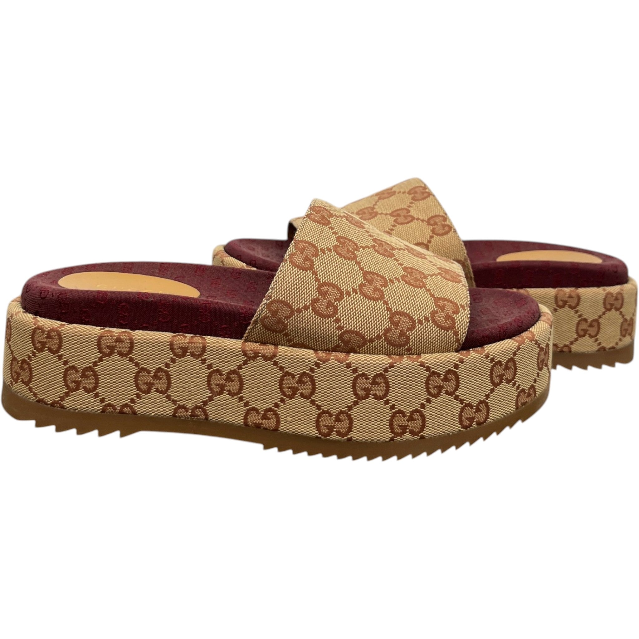 Women's Gg Supreme Slides Beige Size EU 36.5 / UK 3.5
