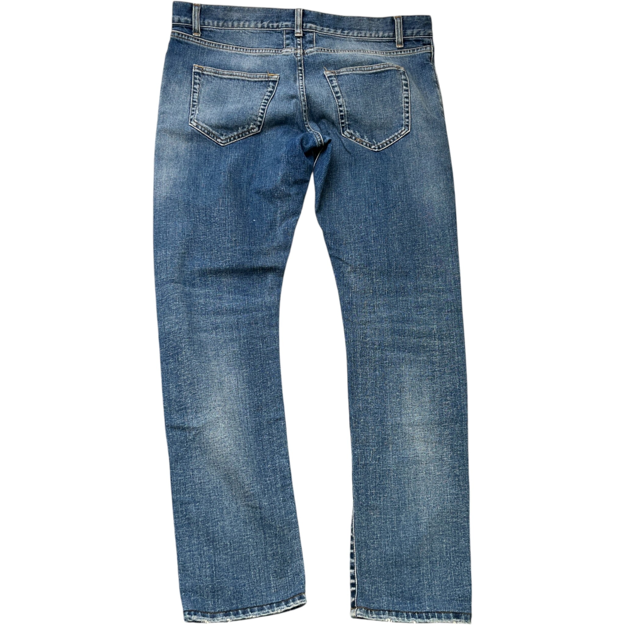 Men's Paris Distressed Jeans Blue Size Waist 33"