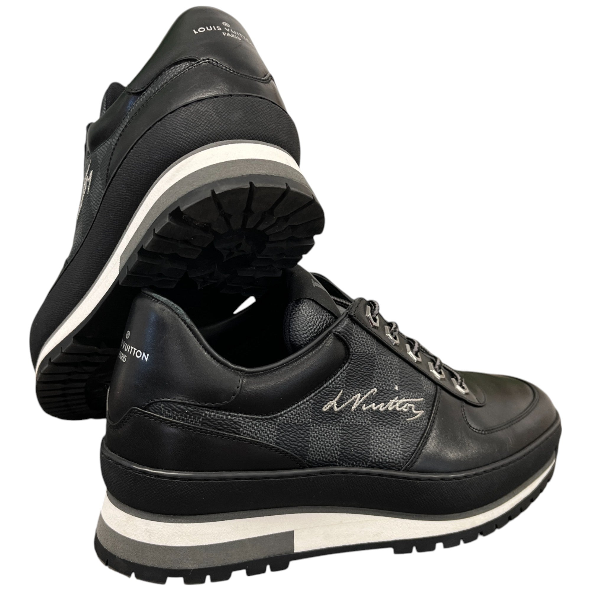 Men's Damier Graphite Harlem Low Trainers Black Size EU 40 / UK 6