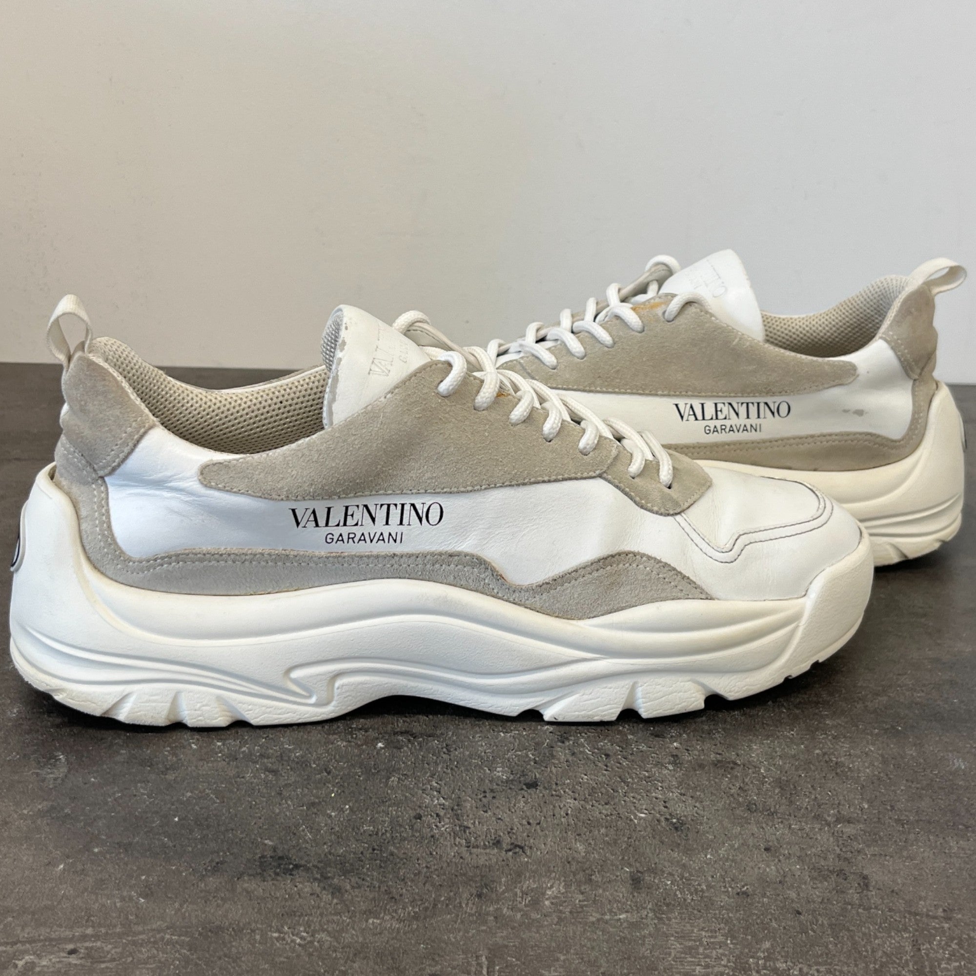 Men's Gumboy Cowhide Low Trainers White Size EU 45 / UK 11