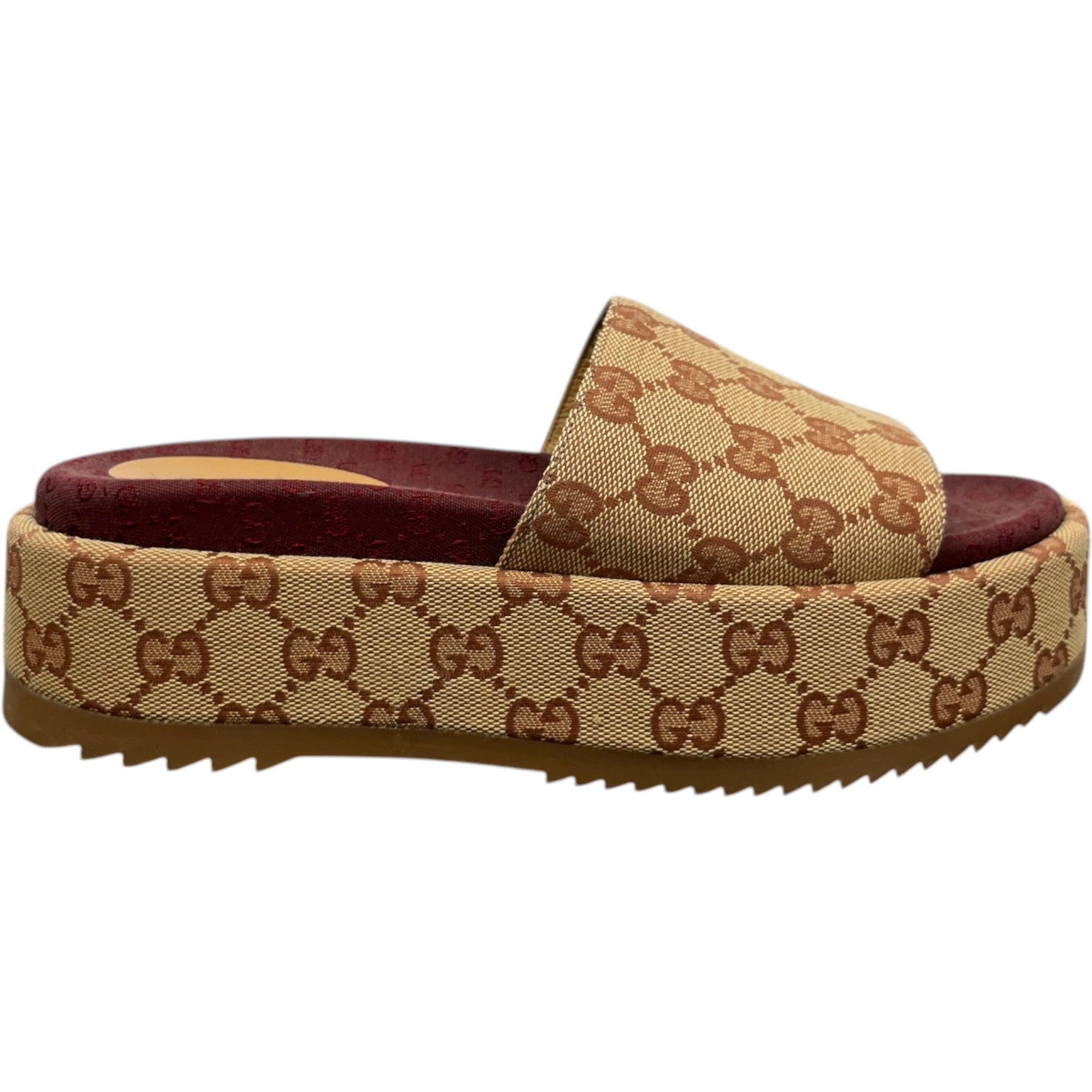 Women's Gg Supreme Slides Beige Size EU 36.5 / UK 3.5