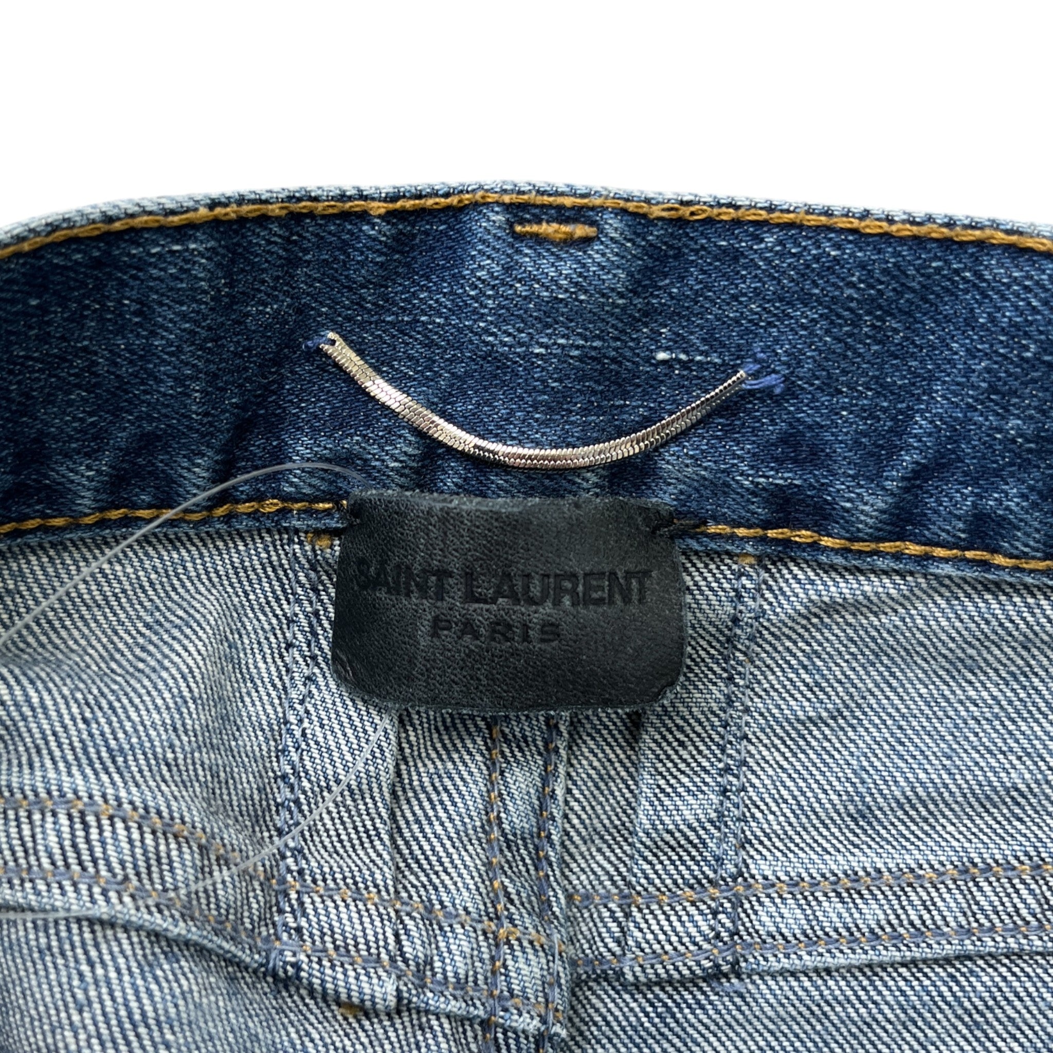 Men's Paris Distressed Jeans Blue Size Waist 33"