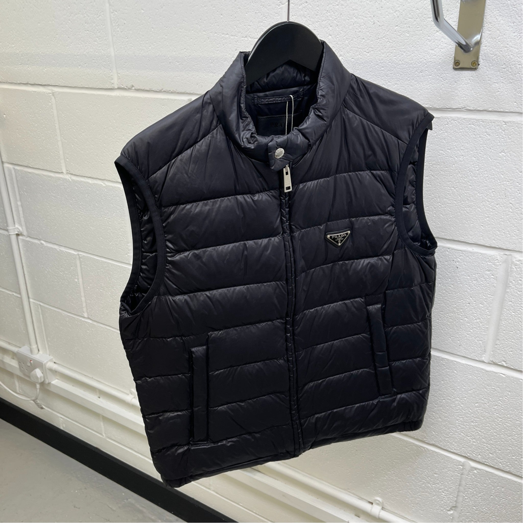 Men's Plaque Logo Gilet Black Size IT 50 / L