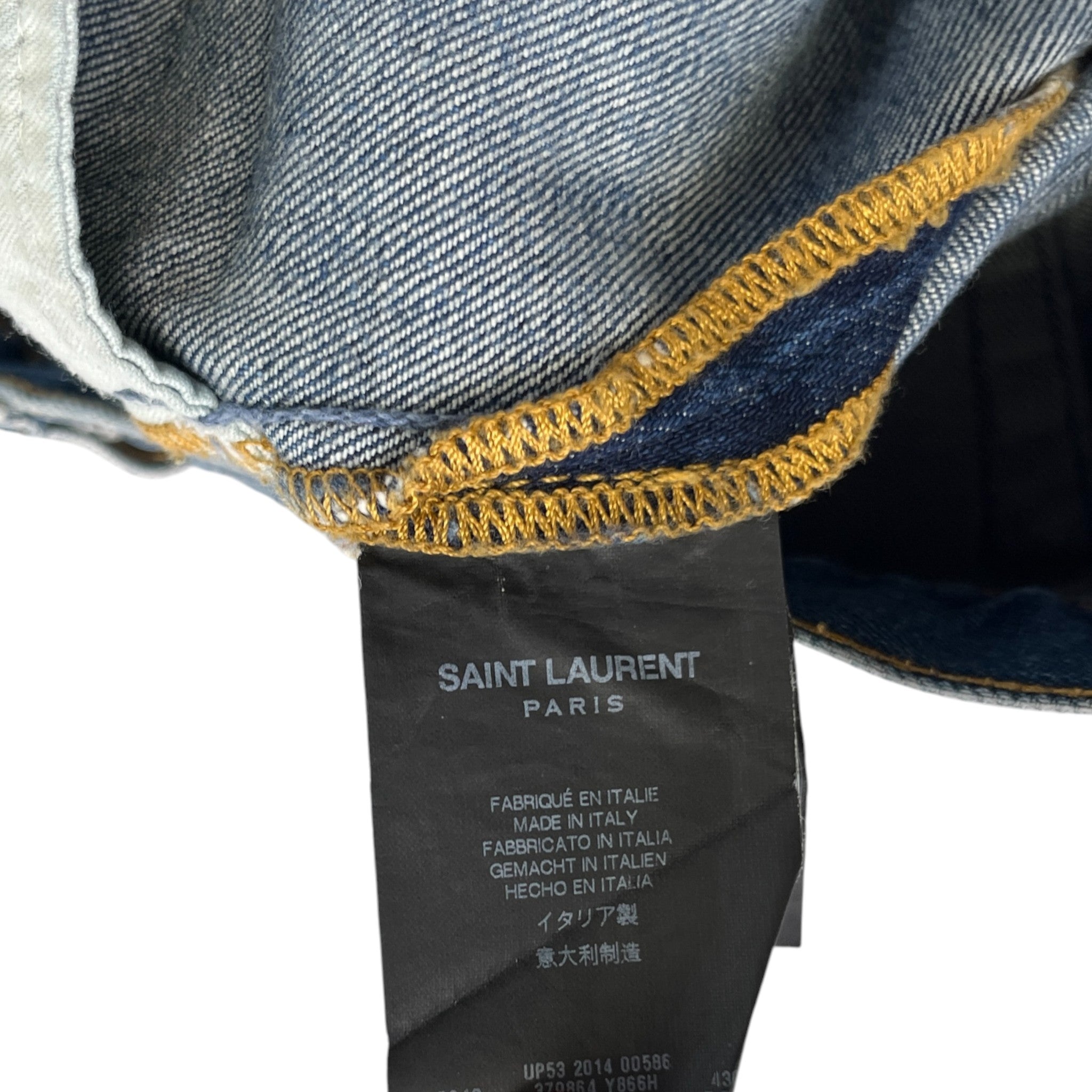 Men's Paris Distressed Jeans Blue Size Waist 33"