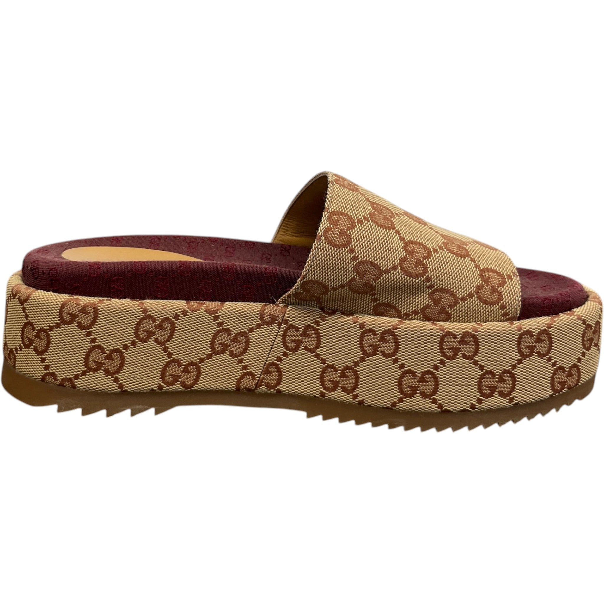 Women's Gg Supreme Slides Beige Size EU 36.5 / UK 3.5