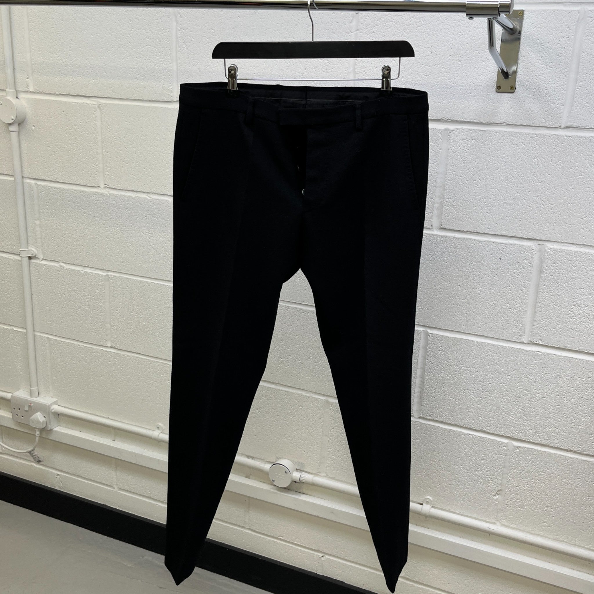 Men's Suit Trousers Black Size IT 50 / UK 34