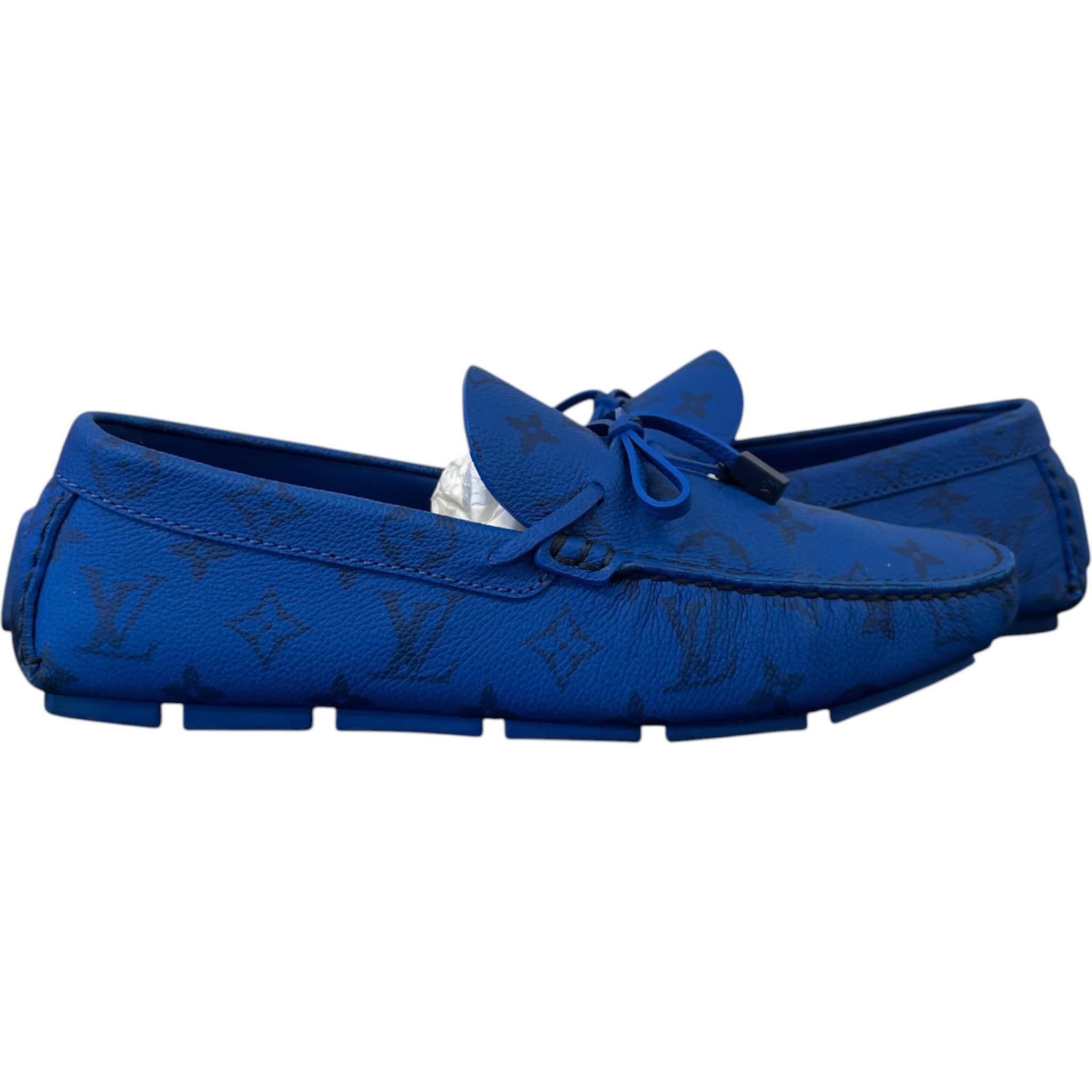Men's Lv Driver Moccasins Loafers Blue Size EU 42 / UK 8