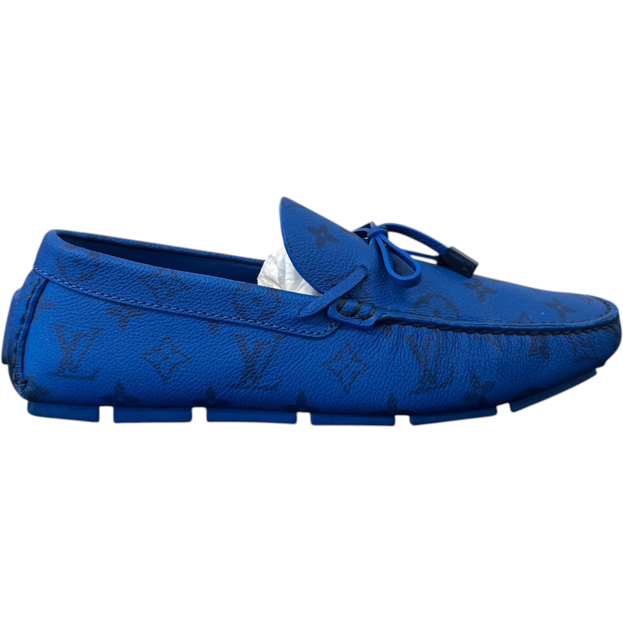 Men's Lv Driver Moccasins Loafers Blue Size EU 42 / UK 8
