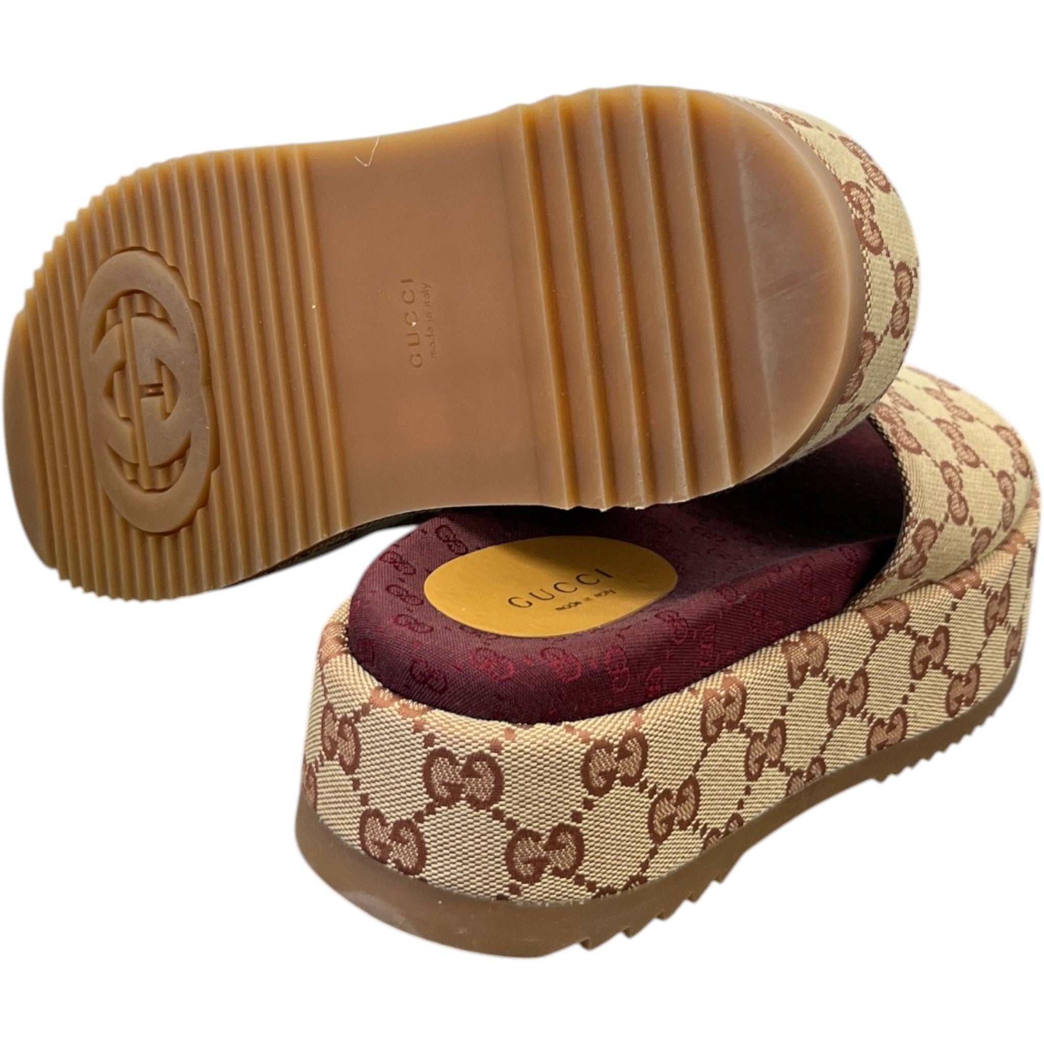 Women's Gg Supreme Slides Beige Size EU 36.5 / UK 3.5