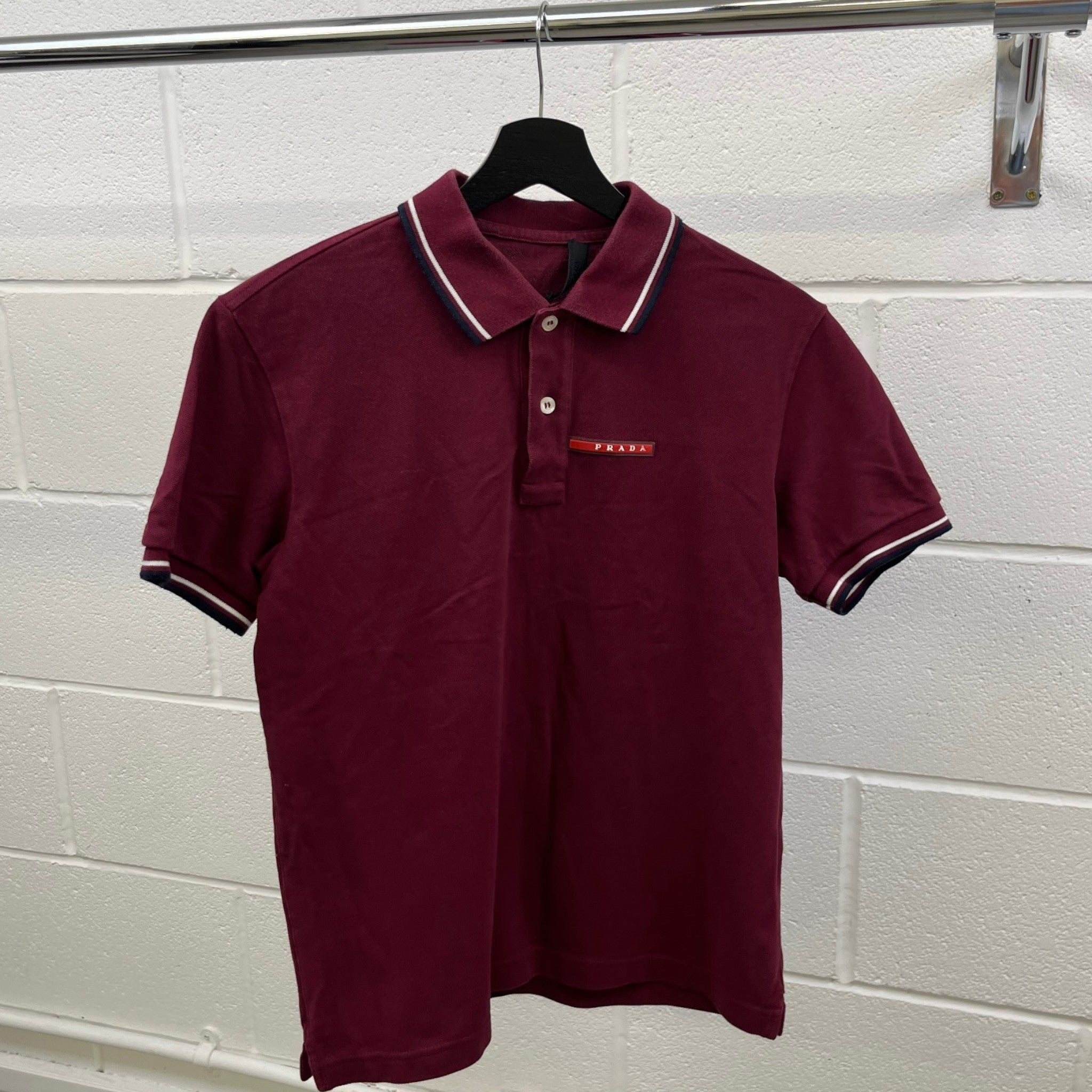 Men's Linea Rosa Polo Shirt Burgundy Size S