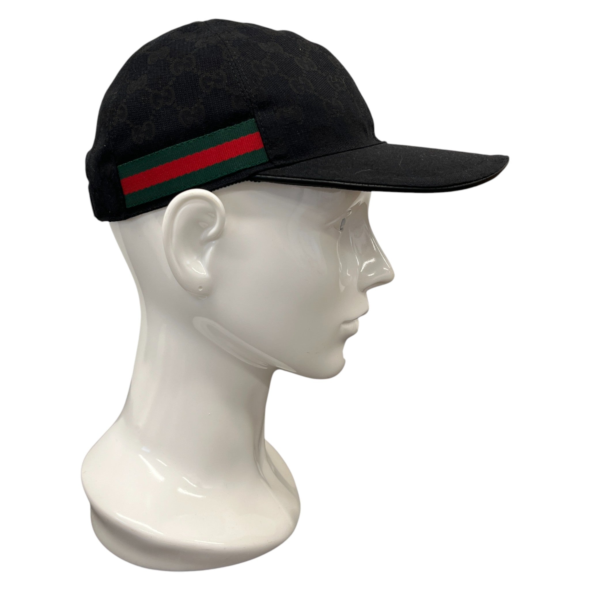 Men's Gg Monogram Hat Black Size XS