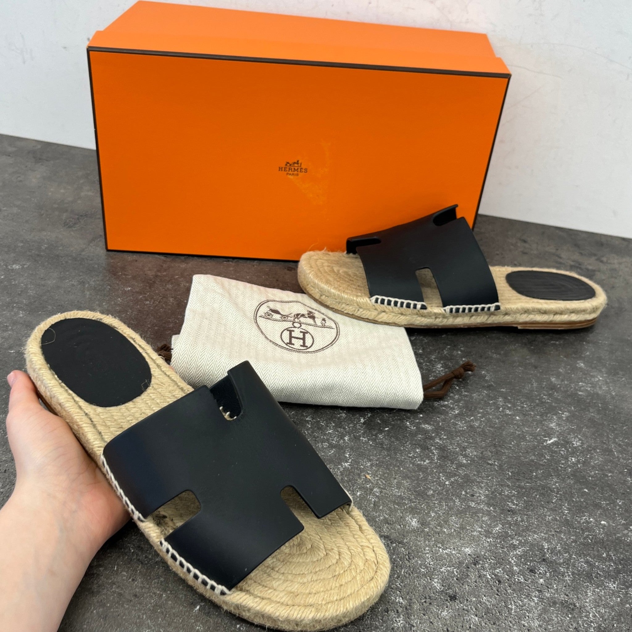 Men's Antigua Espadrille Espadrilles Black Size EU 40 / UK 6