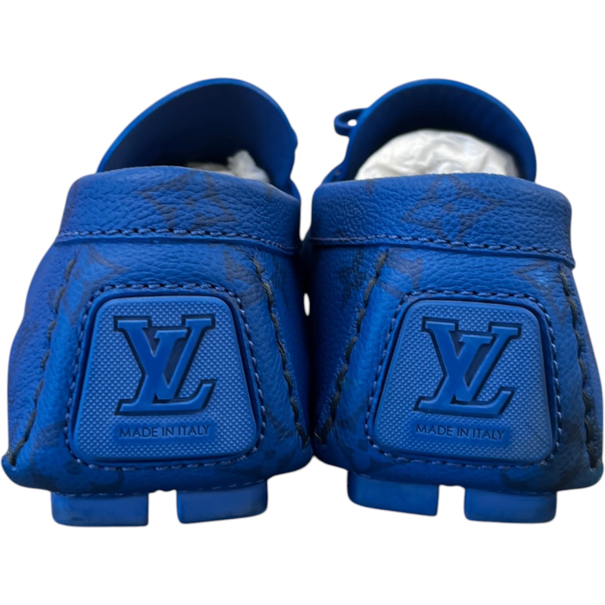 Men's Lv Driver Moccasins Loafers Blue Size EU 42 / UK 8