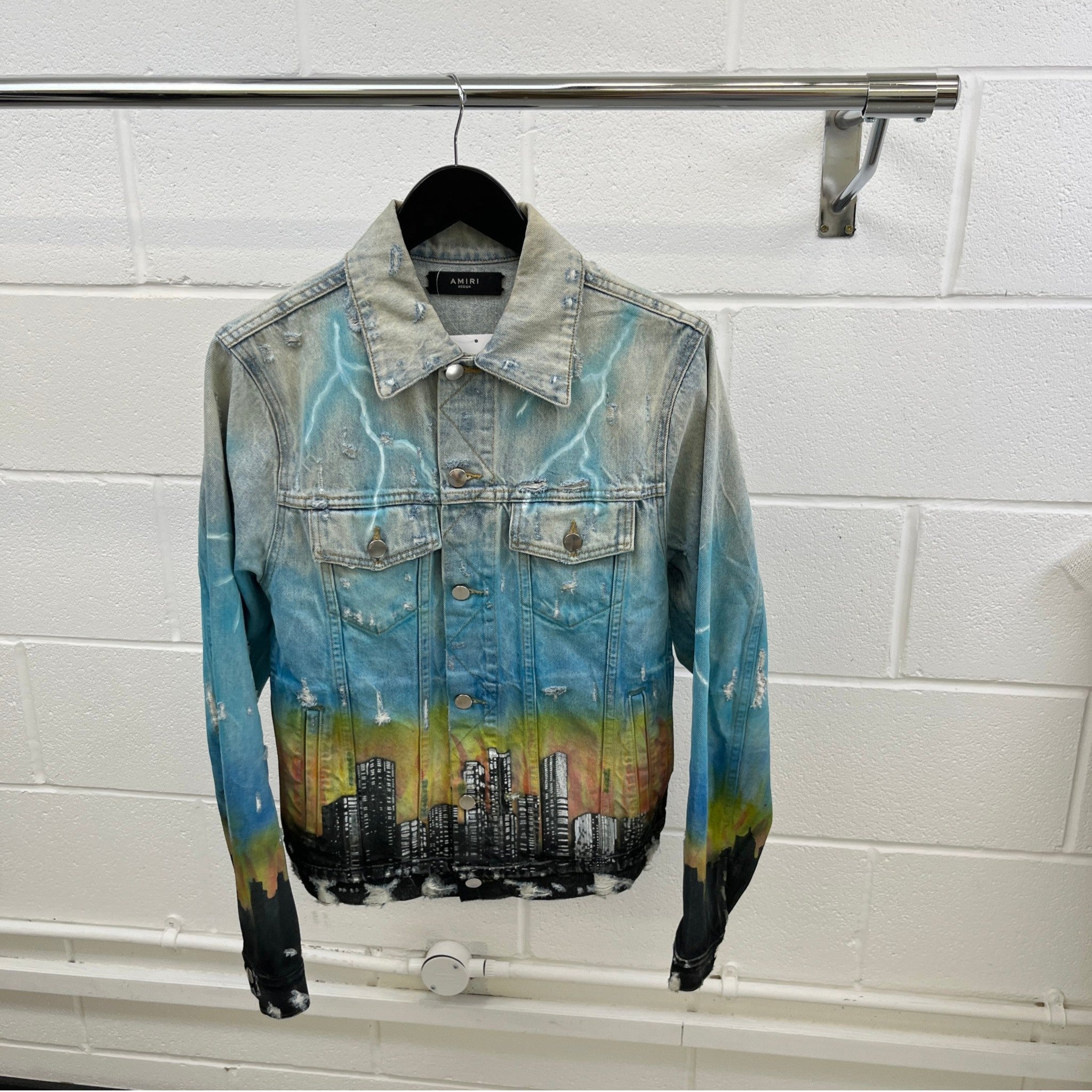 Men's City Dragon Trucker Jacket Multi-Coloured Size M
