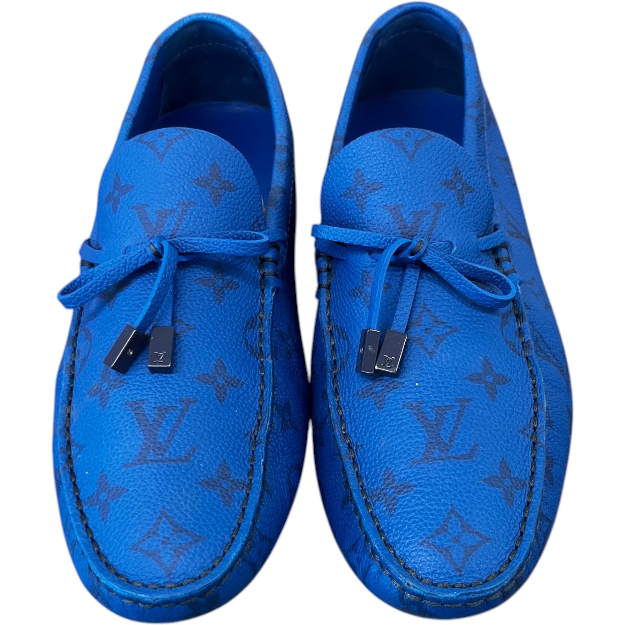 Men's Lv Driver Moccasins Loafers Blue Size EU 42 / UK 8