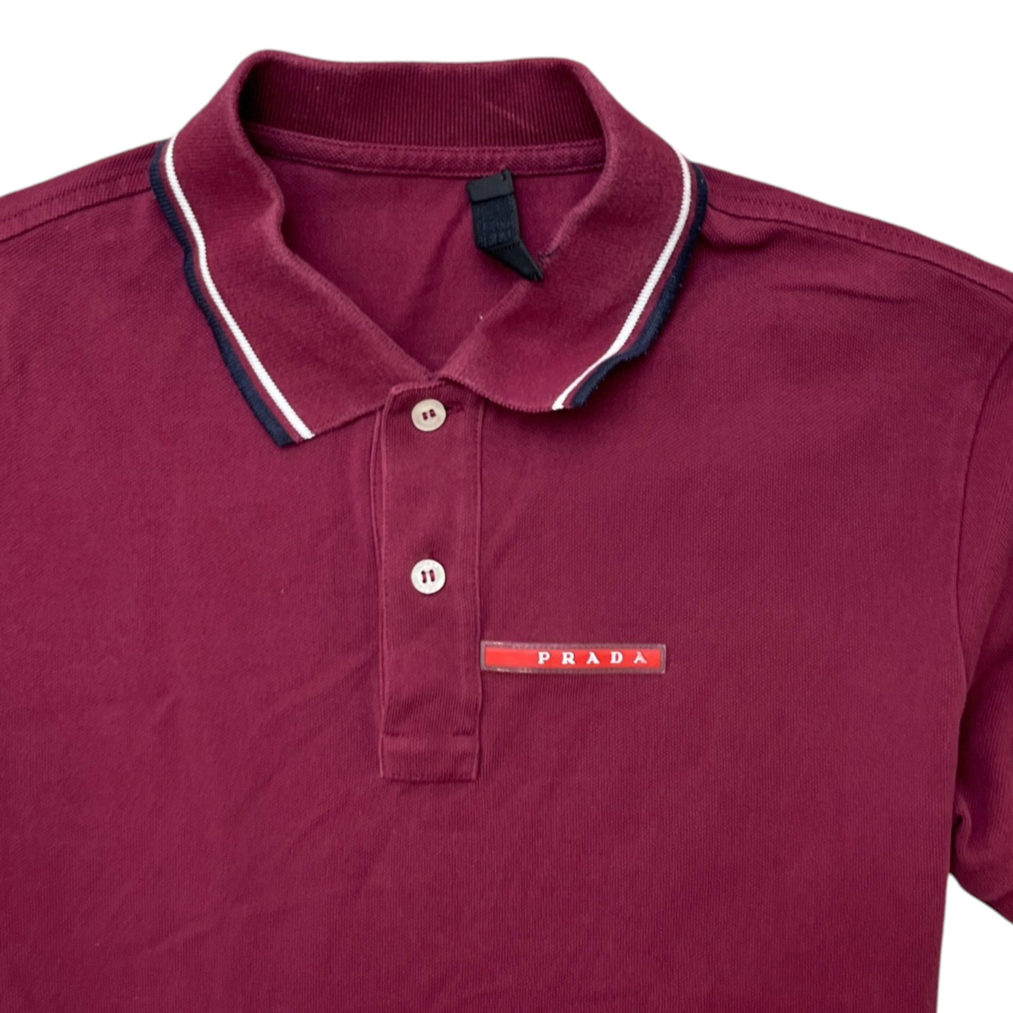 Men's Linea Rosa Polo Shirt Burgundy Size S