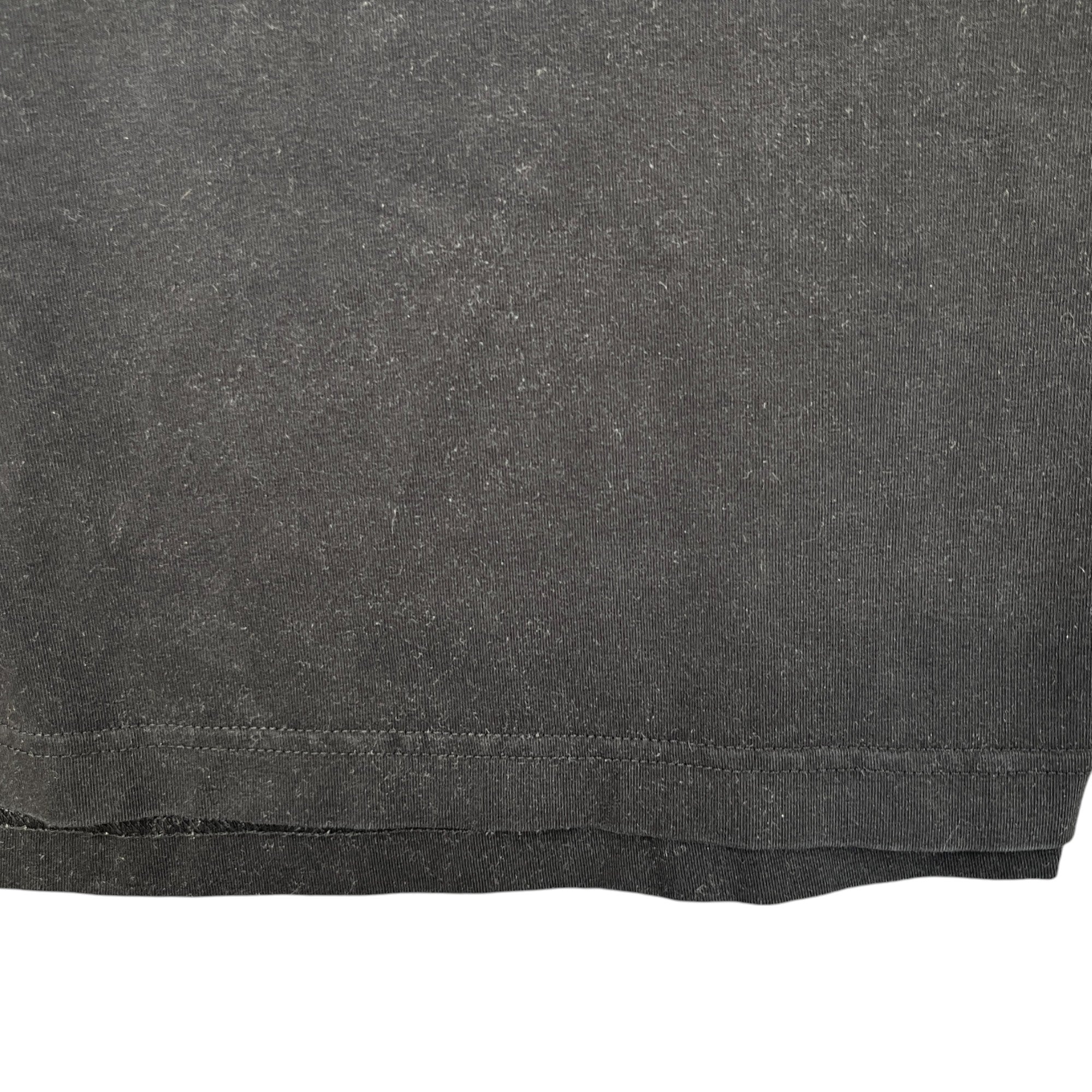 Men's Spandex Logo Print Long Sleeve T-Shirt Black Size M