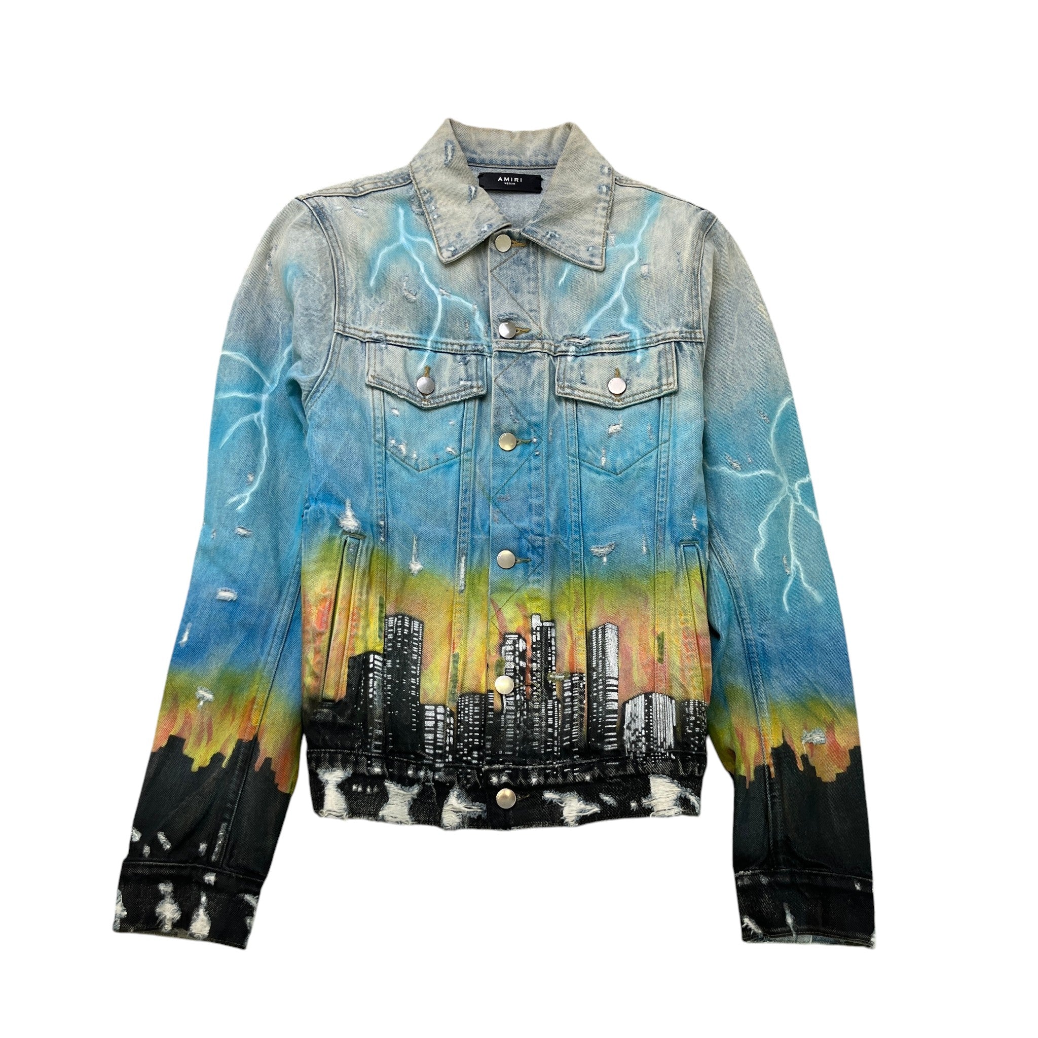 Men's City Dragon Trucker Jacket Multi-Coloured Size M