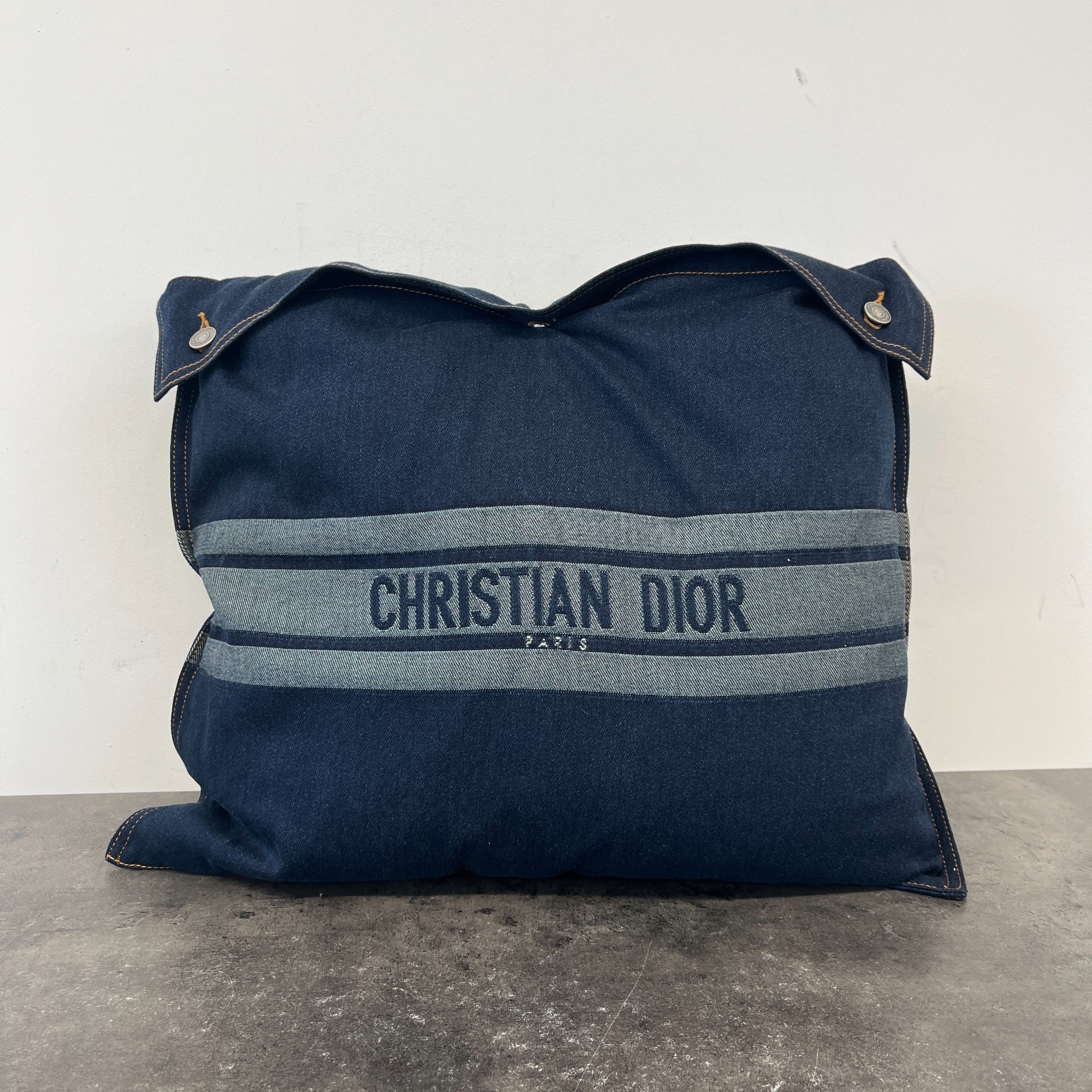 Men's Embroidered Logo Pillow Navy