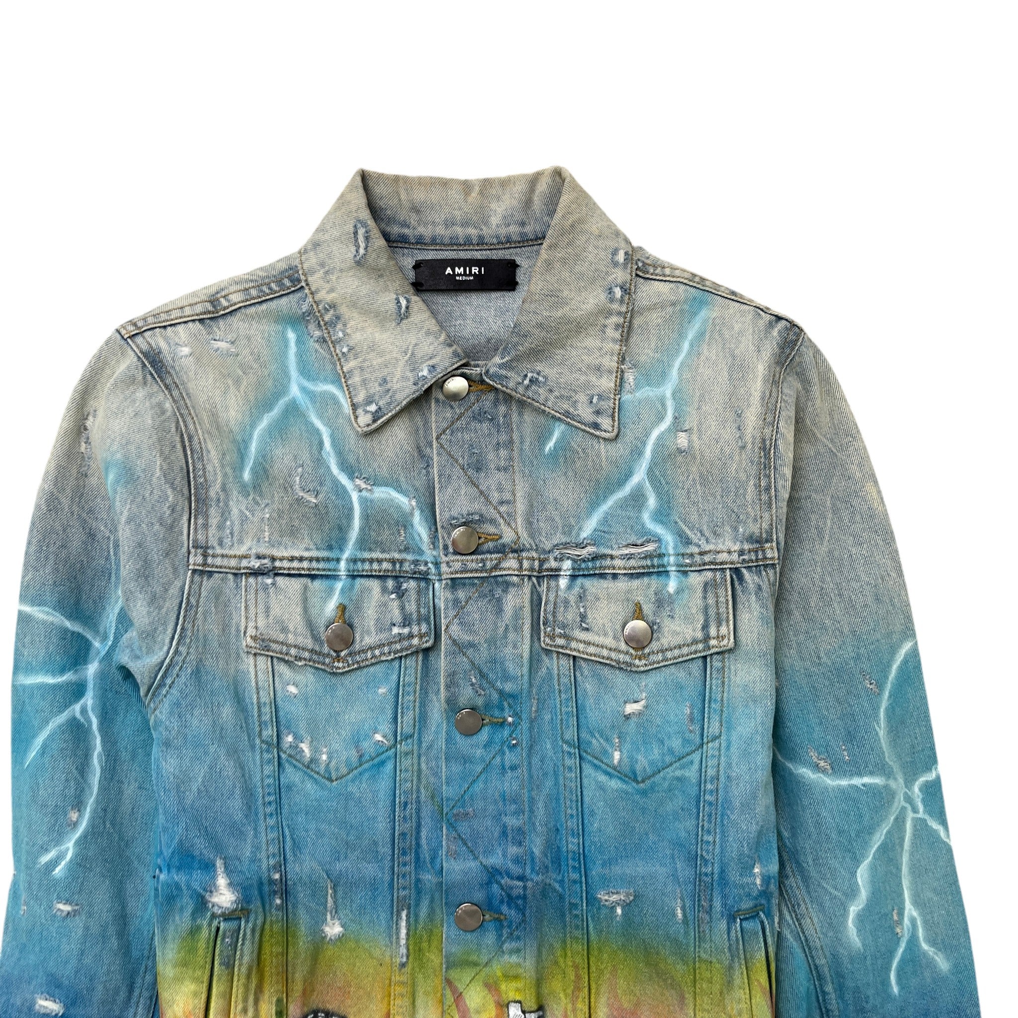Men's City Dragon Trucker Jacket Multi-Coloured Size M