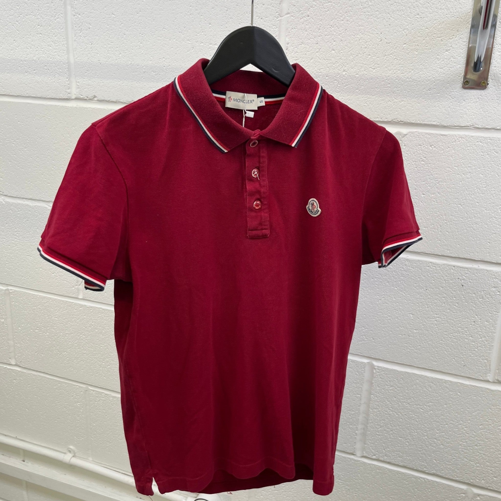 Men's Maglia Polo Shirt Burgundy Size S