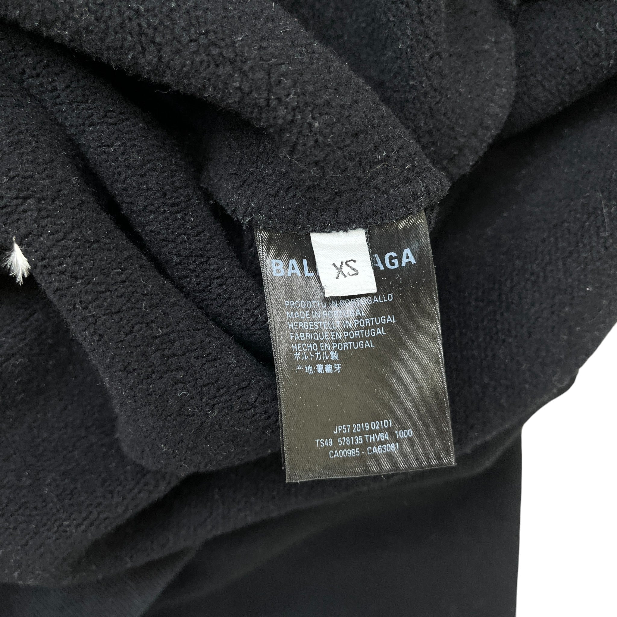 Men's Bio Leaf Logo Hoodie Black Size XS