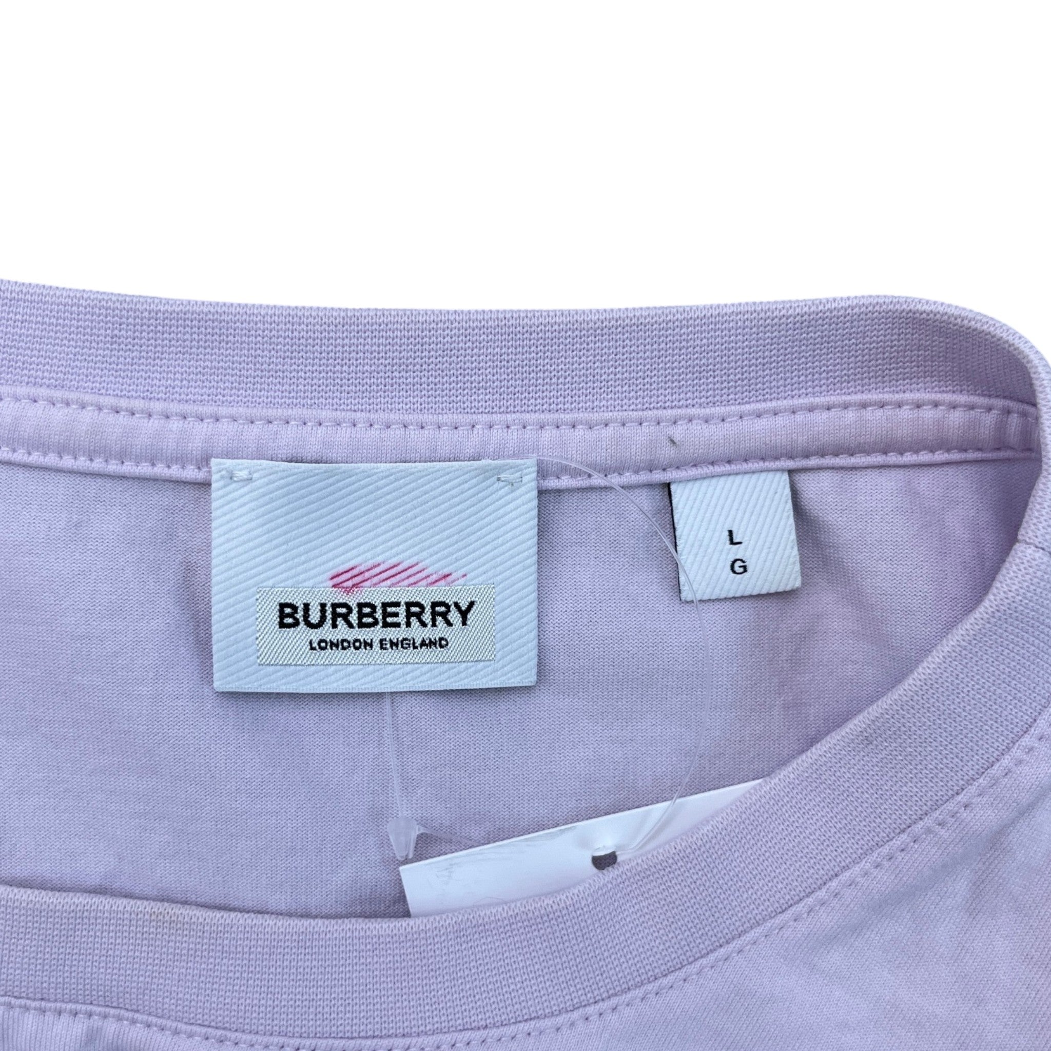 Men's Embroidered Logo T-Shirt Purple Size L