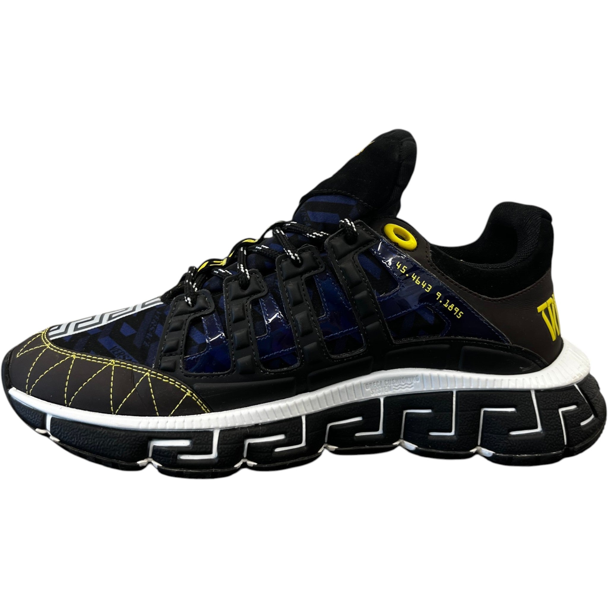 Men's Trigreca Barocco Print Low Trainers Black Size EU 44 / UK 10