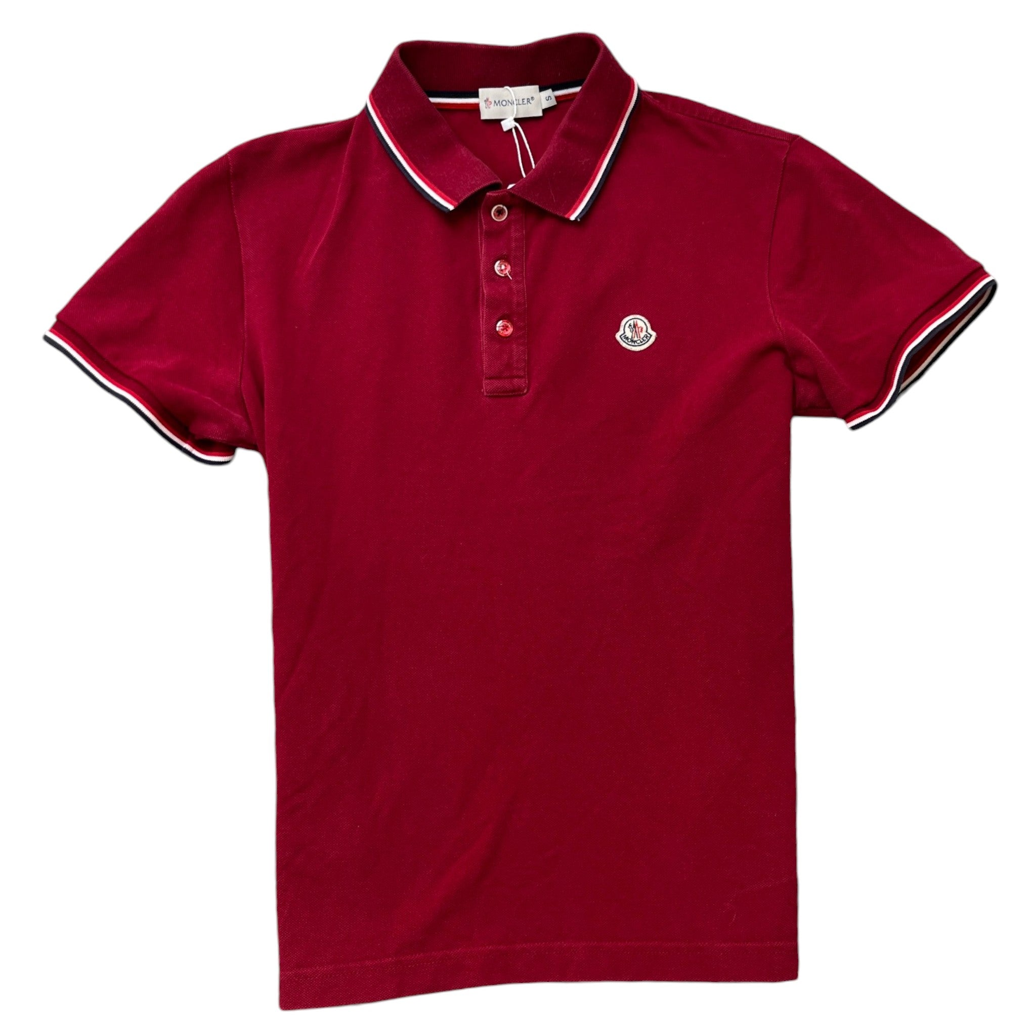Men's Maglia Polo Shirt Burgundy Size S
