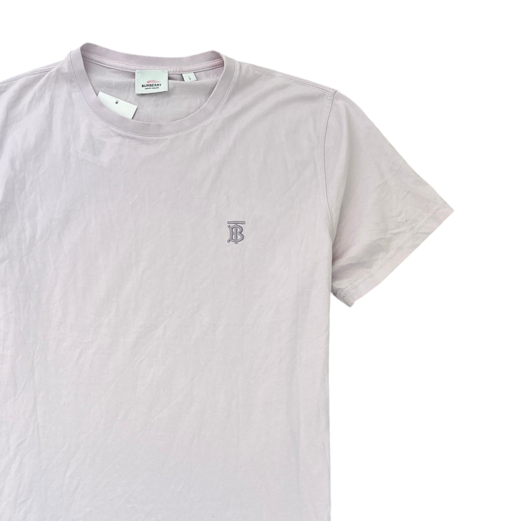 Men's Embroidered Logo T-Shirt Purple Size L