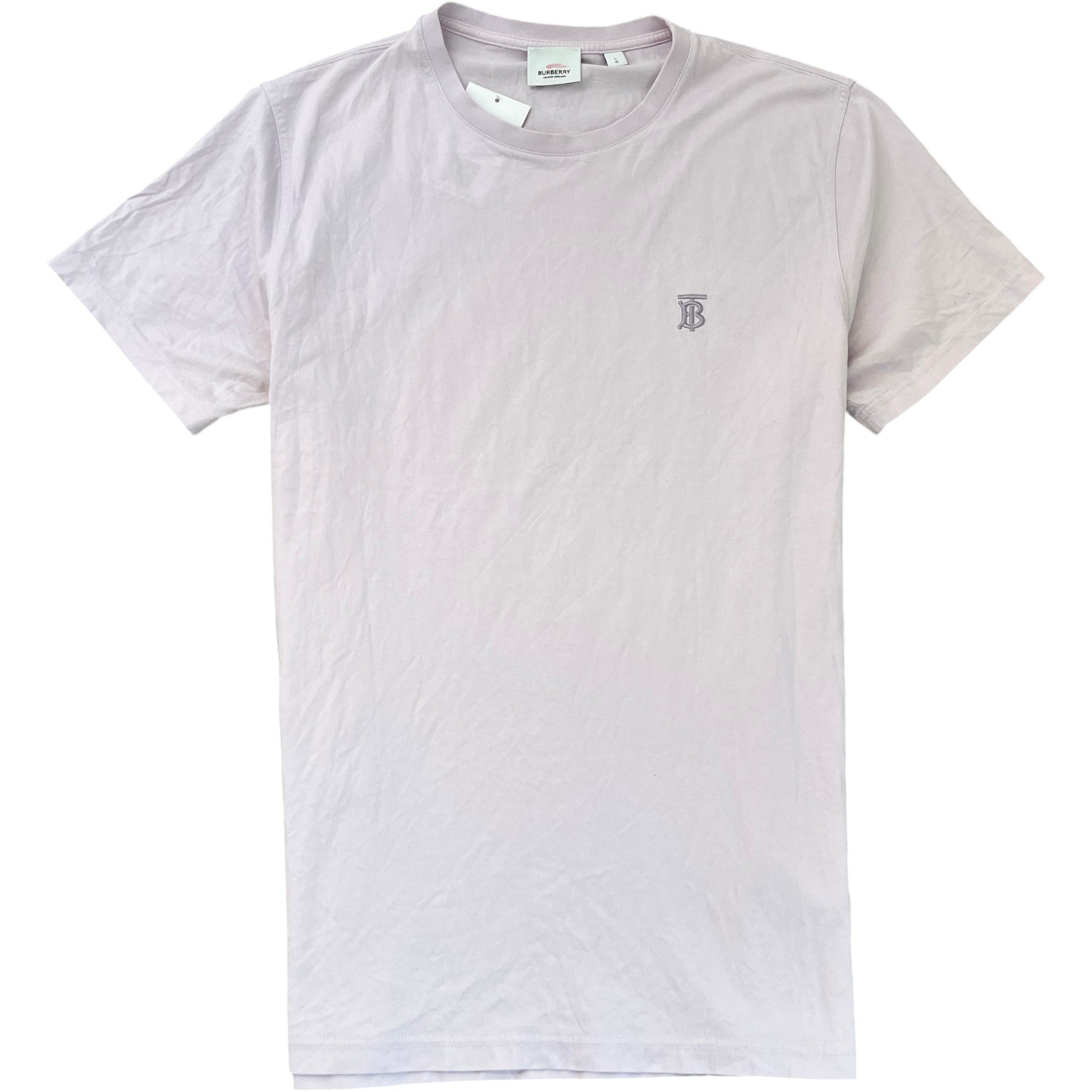 Men's Embroidered Logo T-Shirt Purple Size L