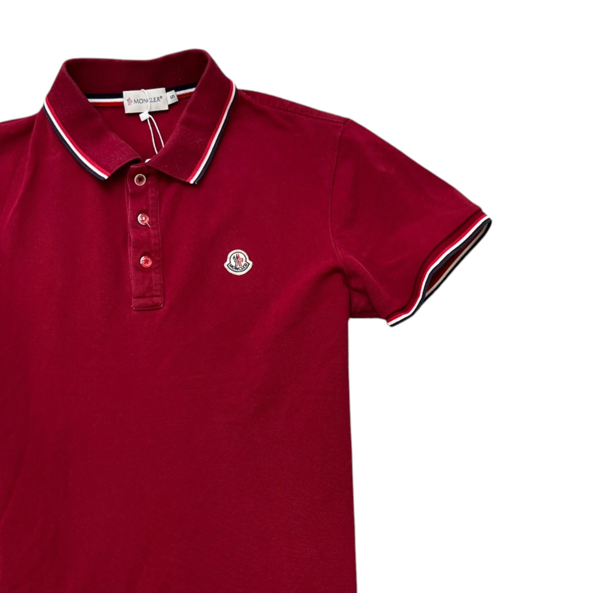 Men's Maglia Polo Shirt Burgundy Size S