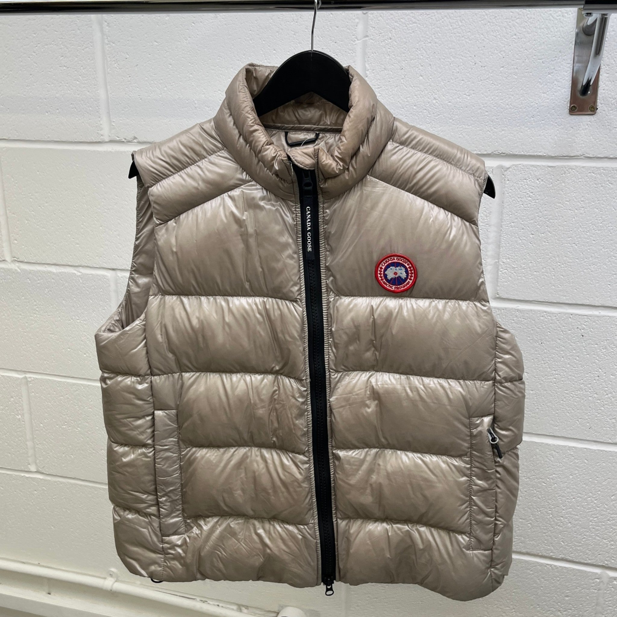 Women's Cypress Down Gilet Beige Size XL