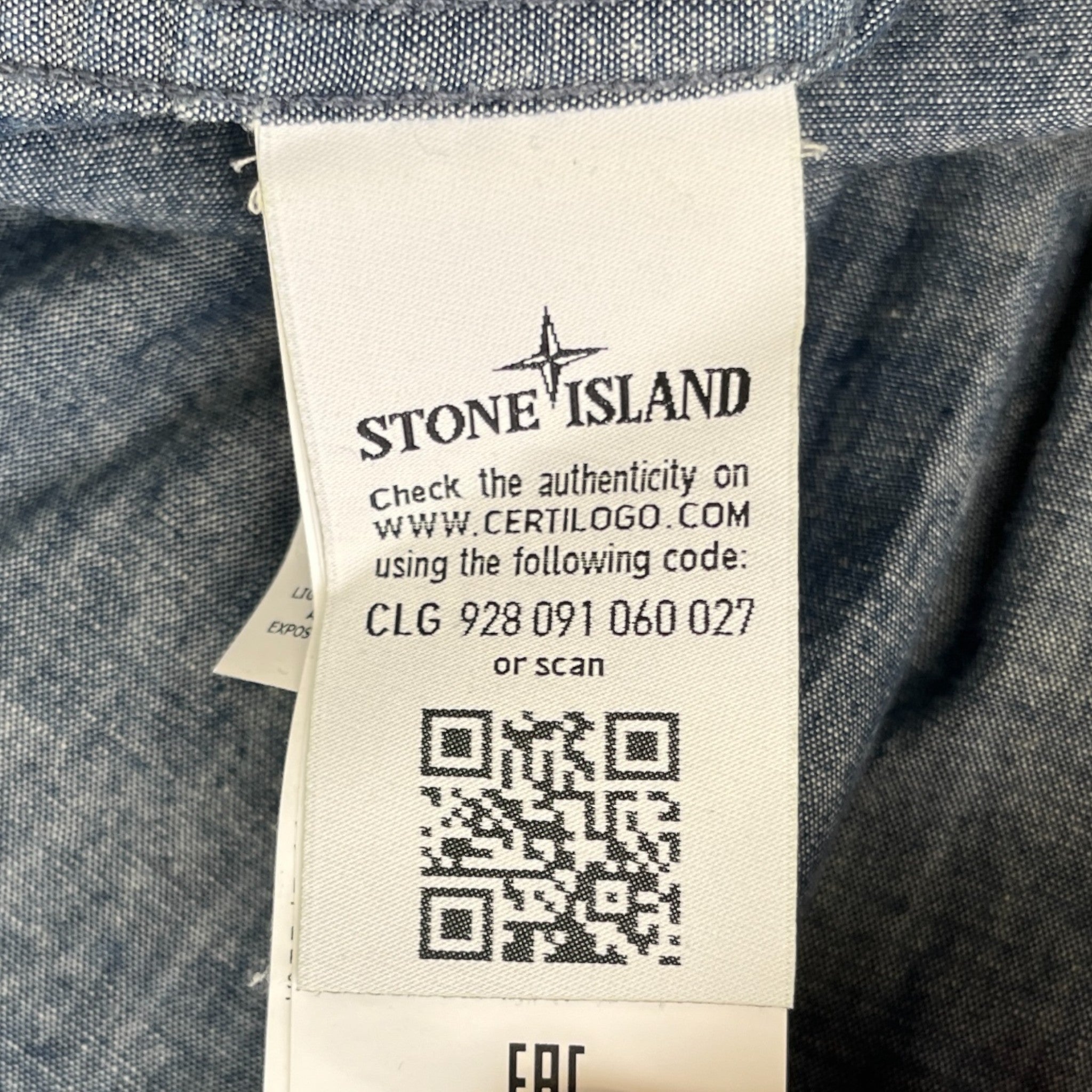 Men's Applique Logo Long Sleeve Shirt Blue Size M