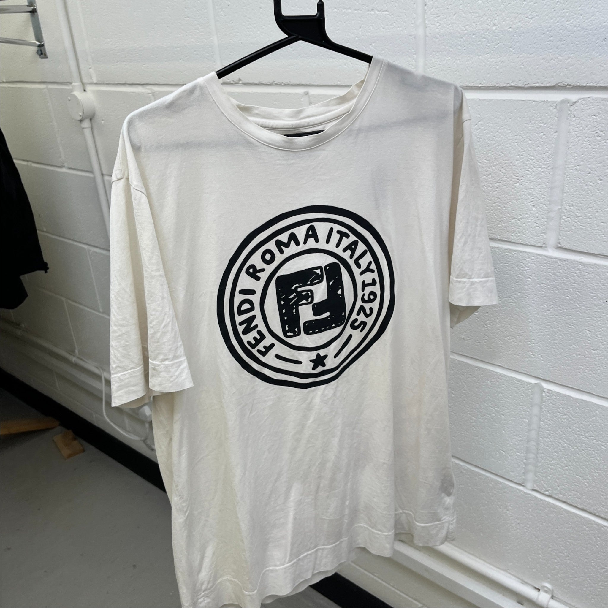 Men's Logo Print T-Shirt White Size M