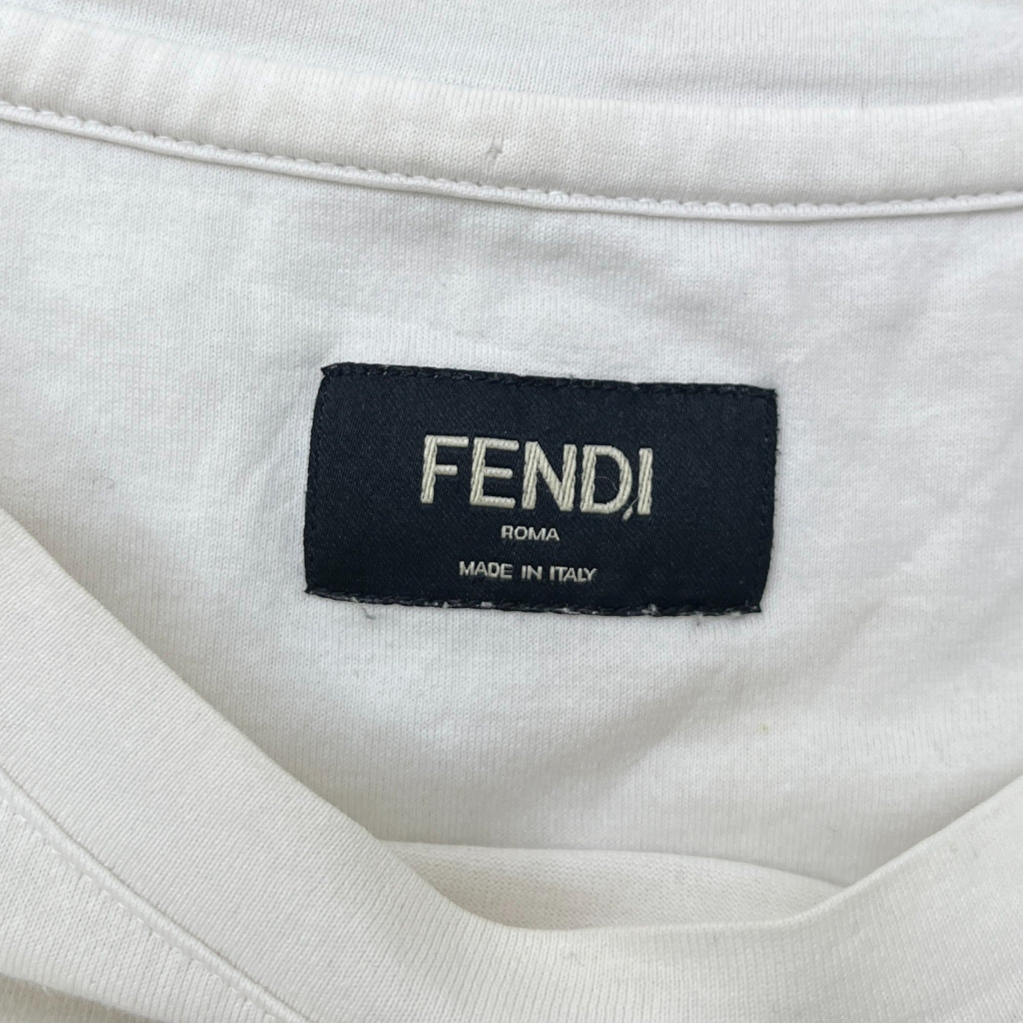 Men's Logo Print T-Shirt White Size M